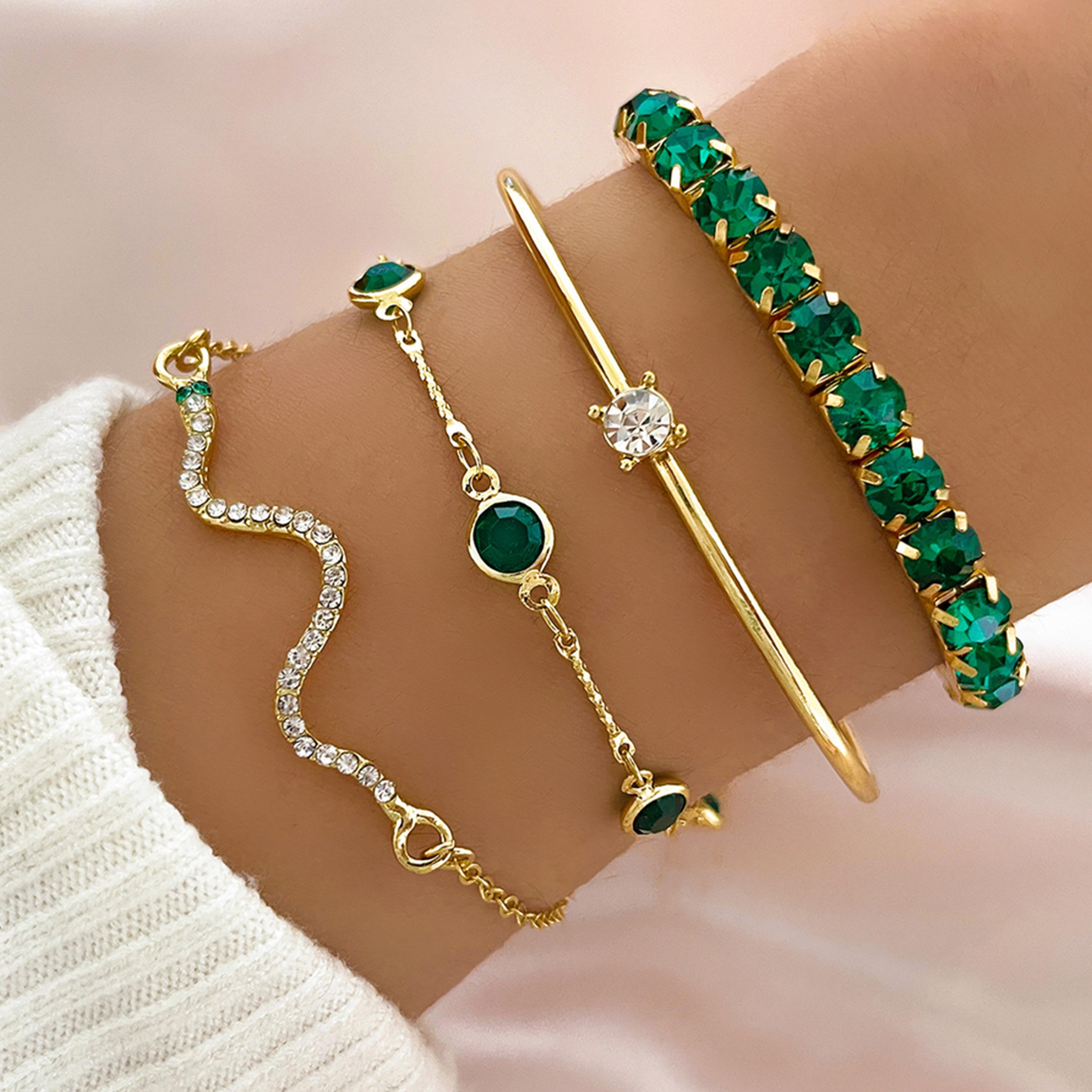 تيك تو - مجموعة من 4 أساور مزخرفة-women-watchesandjewellery-jewellery-banglesandbracelets-image-2