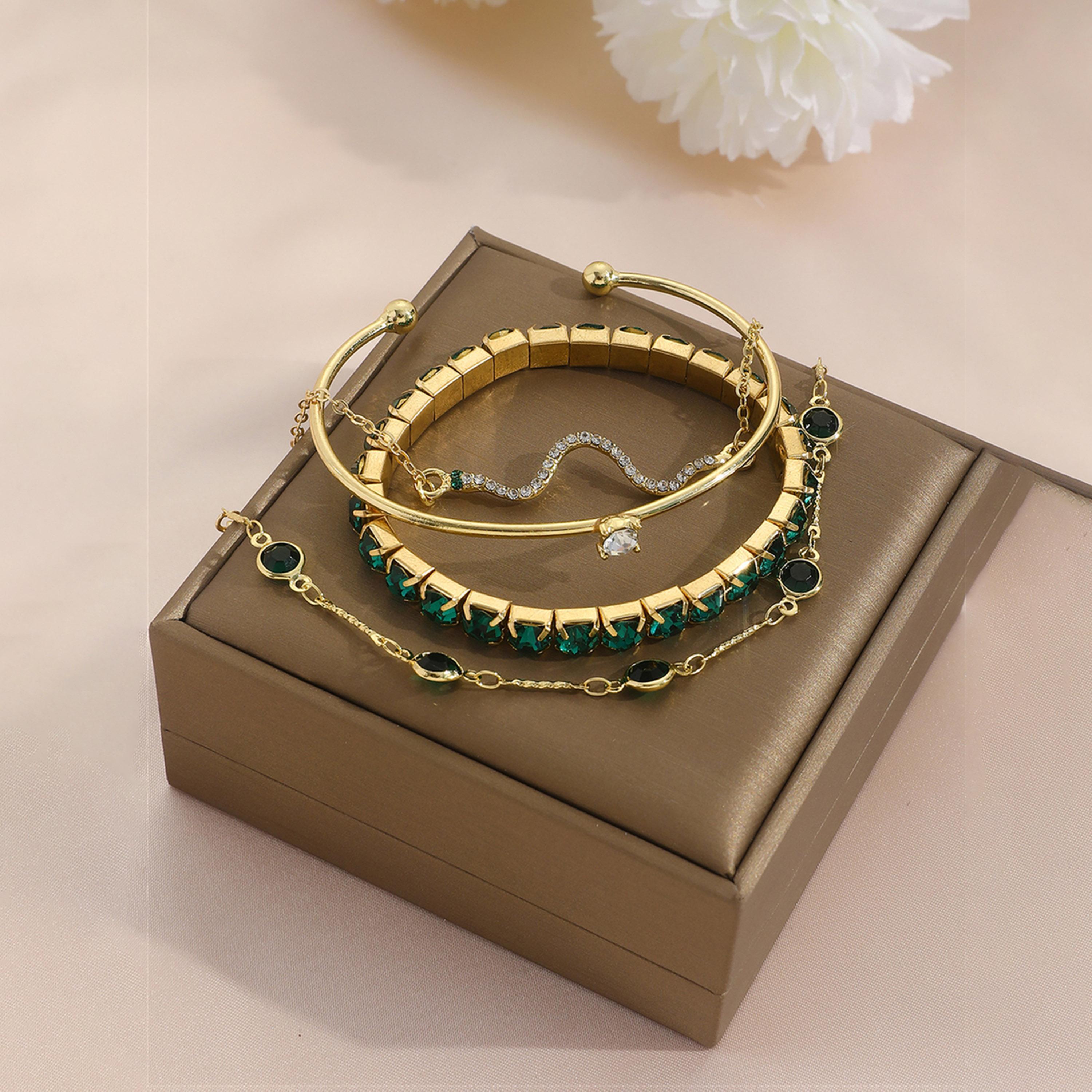 تيك تو - مجموعة من 4 أساور مزخرفة-women-watchesandjewellery-jewellery-banglesandbracelets-image-5