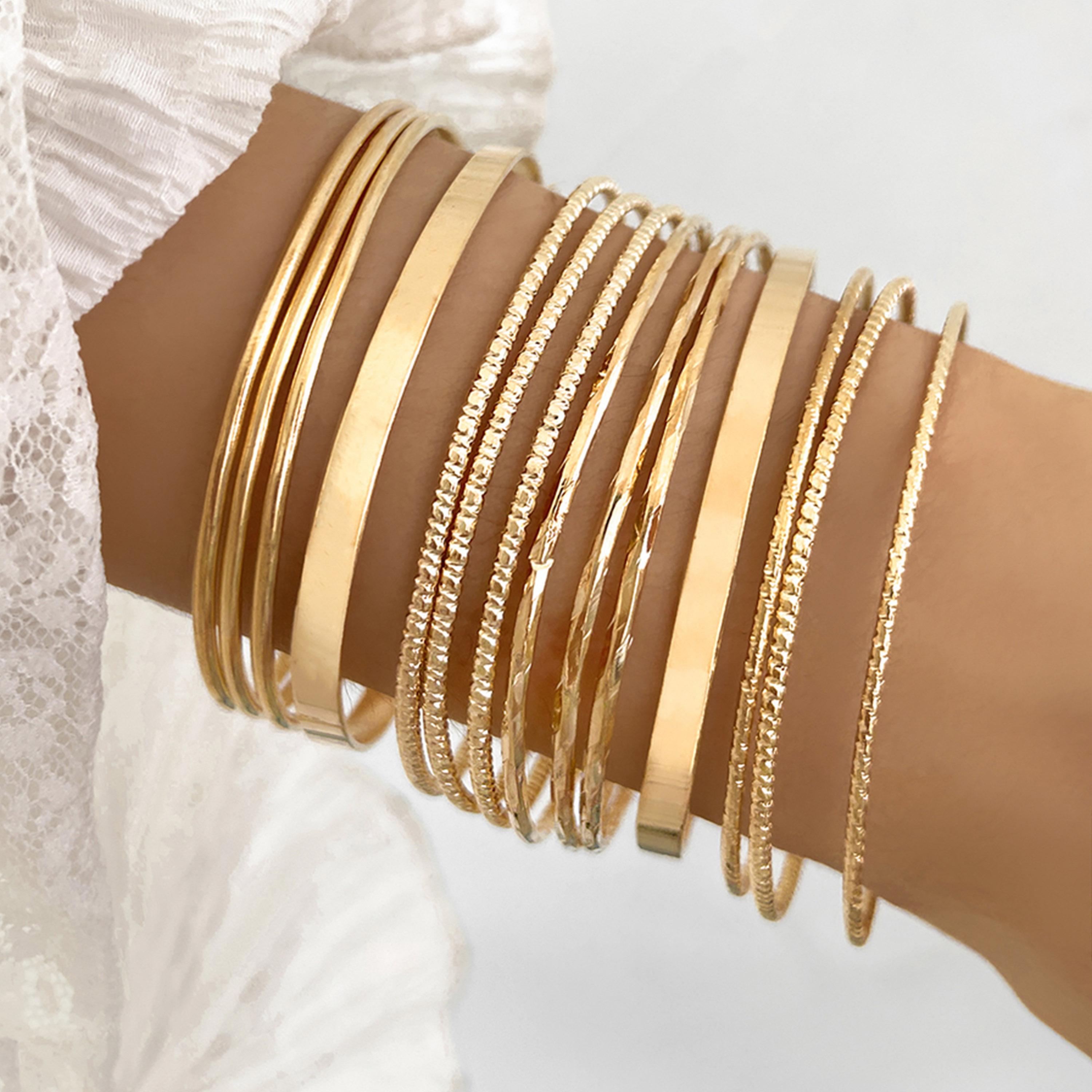 Take Two Women  Set of 14 - Gold Tone Bangles-women-watchesandjewellery-jewellery-banglesandbracelets-image-2