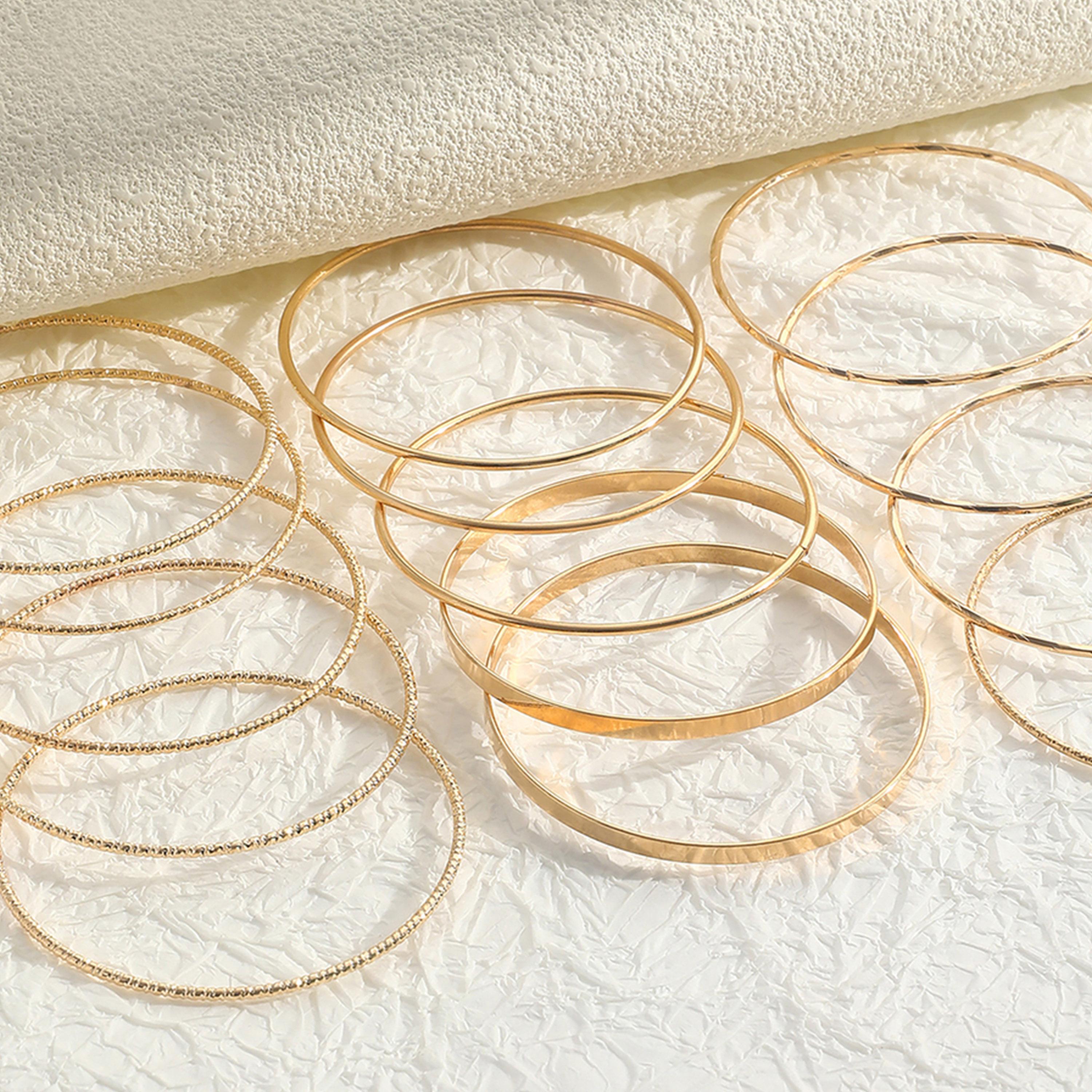 Take Two Women  Set of 14 - Gold Tone Bangles-women-watchesandjewellery-jewellery-banglesandbracelets-image-3
