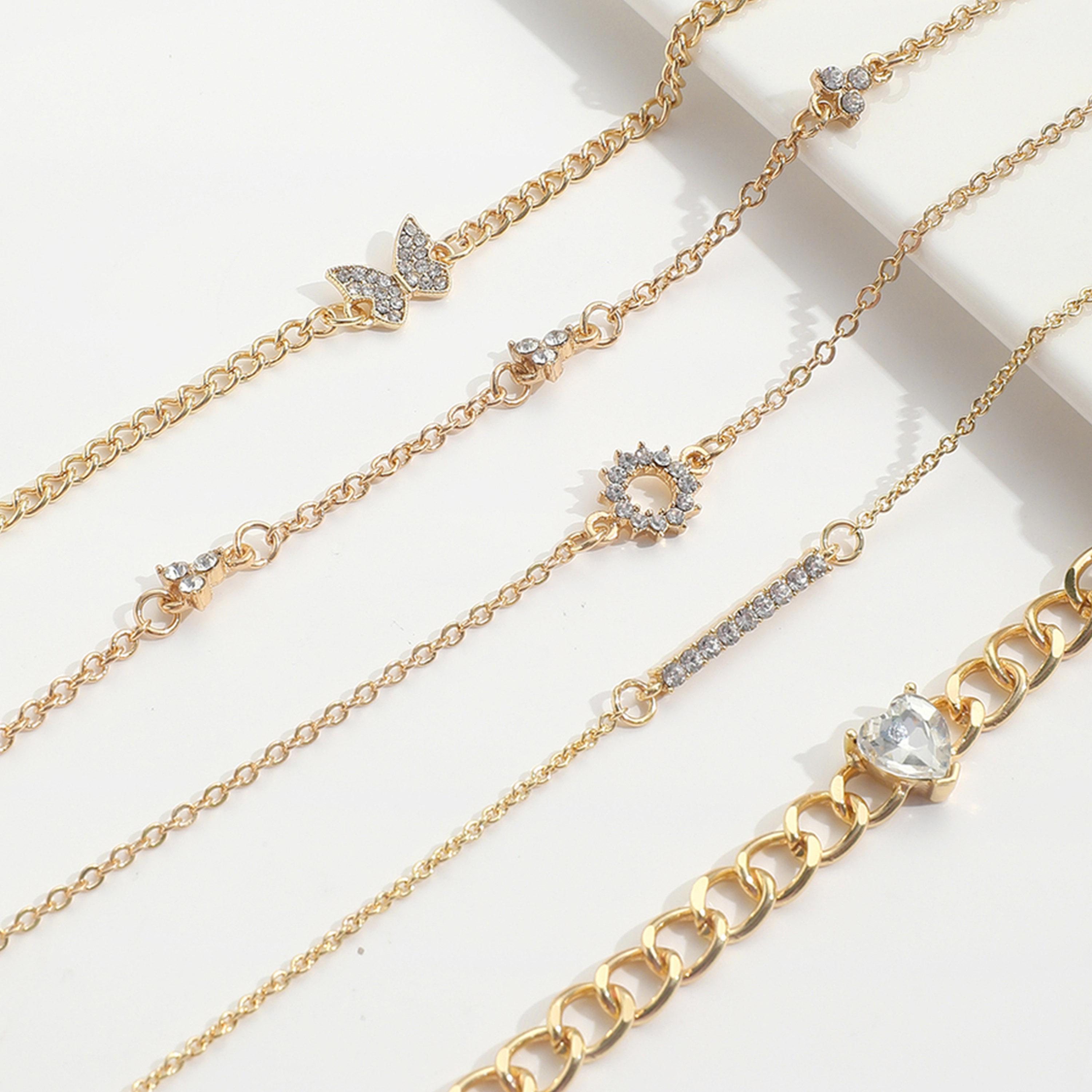 Take Two Women  Set of 5 - Chain Rhinestones Decor Bracelets-women-watchesandjewellery-jewellery-banglesandbracelets-image-3