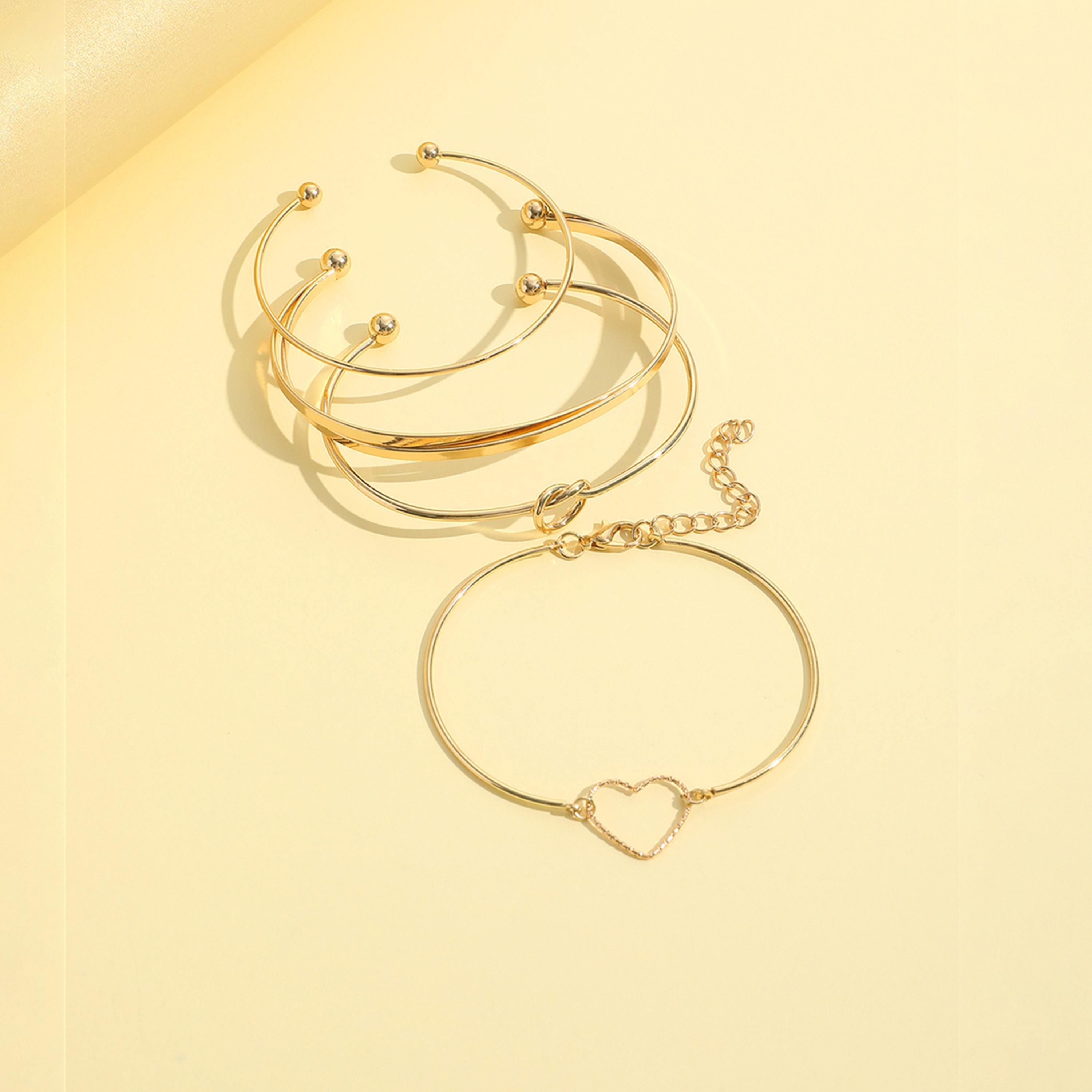 تيك تو - مجموعة من 4 أساور متنوعة-women-watchesandjewellery-jewellery-banglesandbracelets-image-5