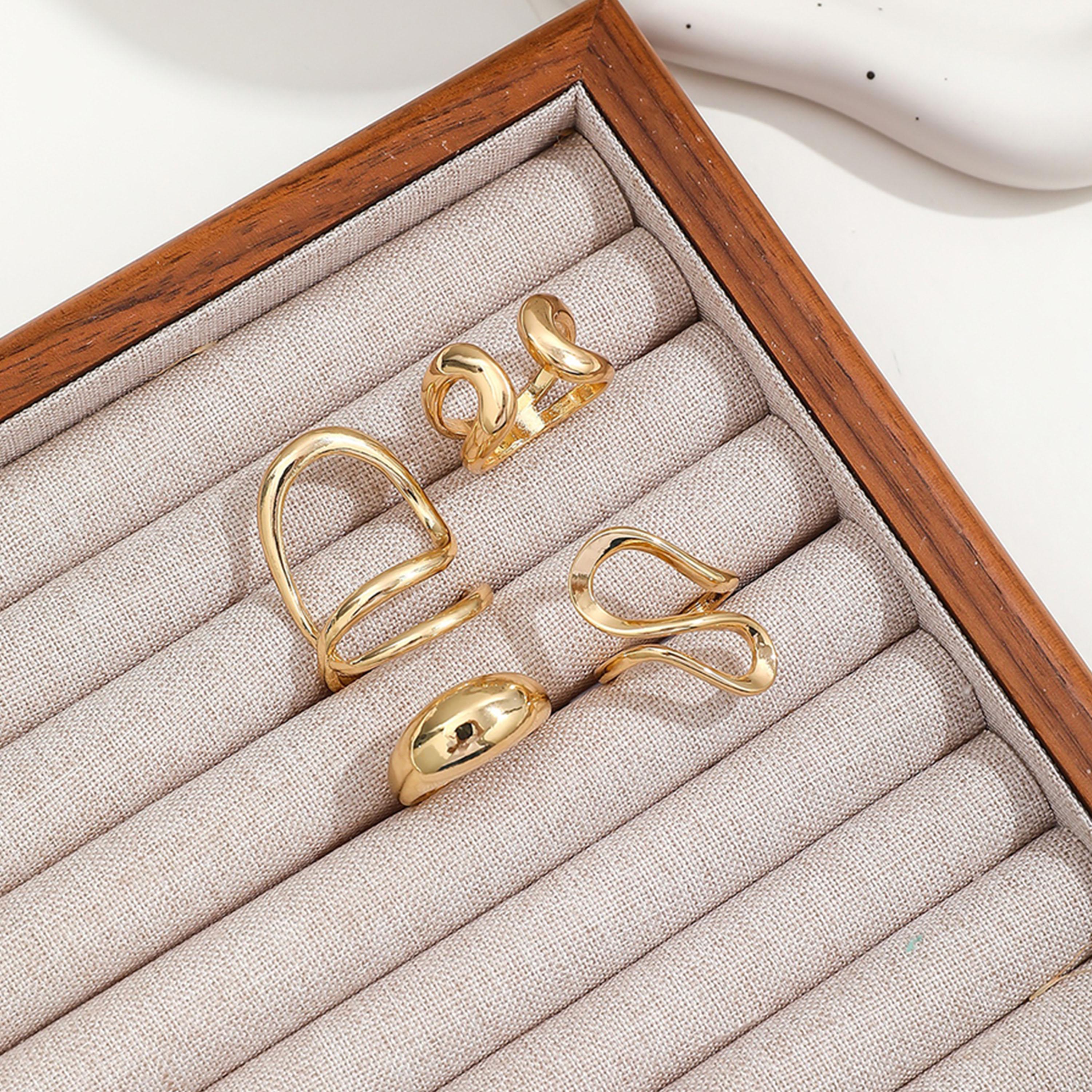 Take Two Set of 4 - Gold Tone Wrap Statement Rings-women-watchesandjewellery-jewellery-rings-image-4