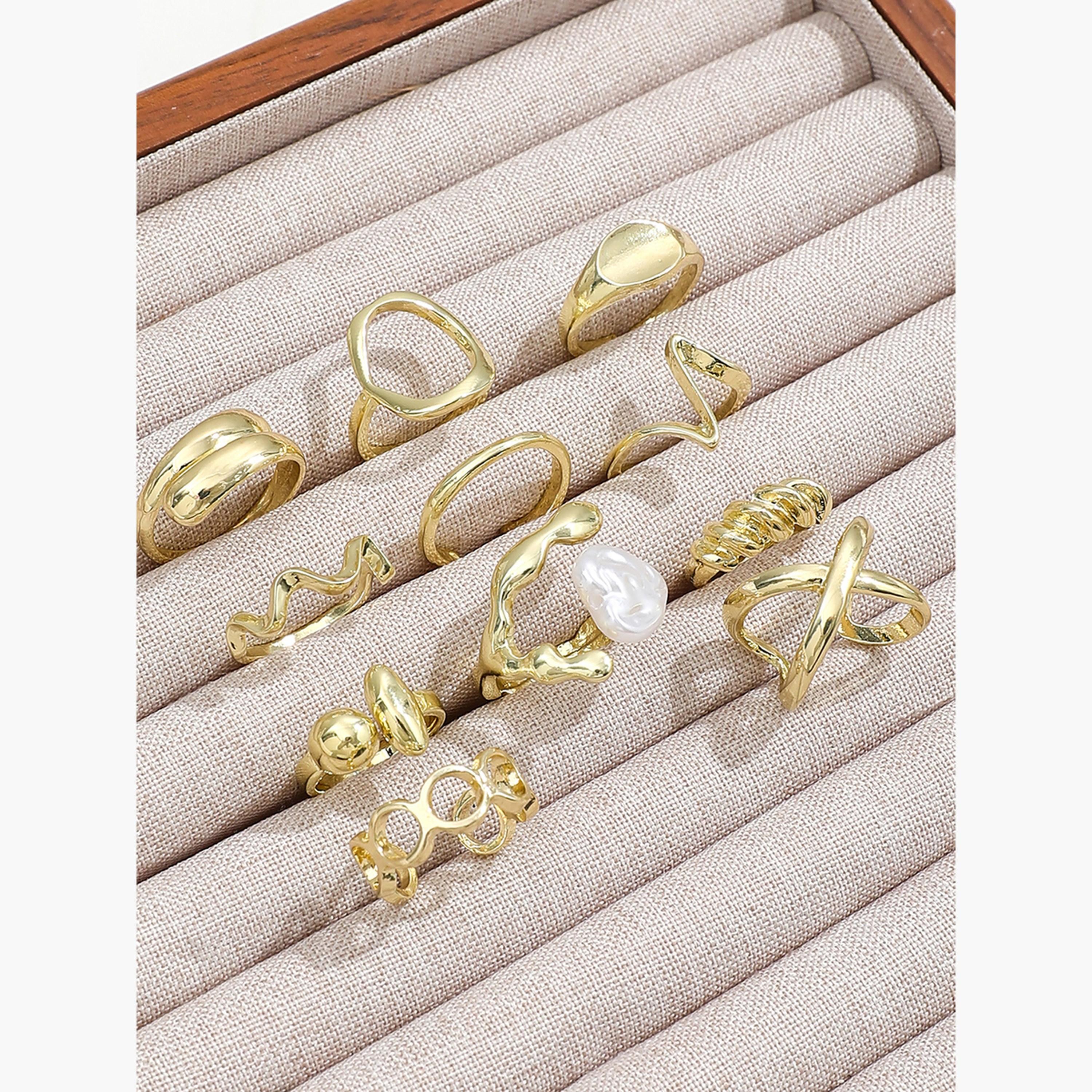 Take Two Women  Set of 11 - Faux Pearl Decor Cuff Rings-women-watchesandjewellery-jewellery-rings-image-5