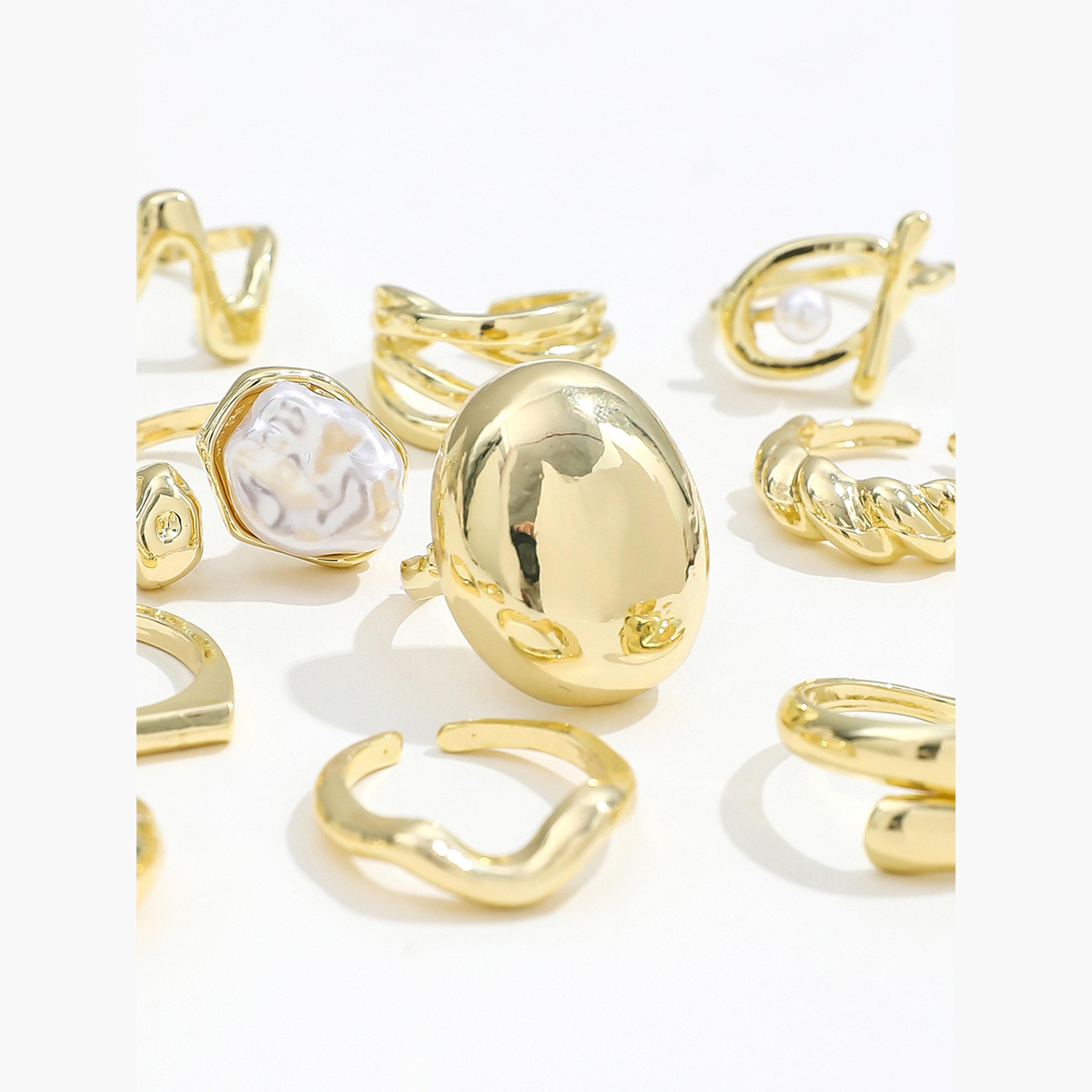 Take Two Women  Set of 11 - Gold Tone Statement Cuff Rings-women-watchesandjewellery-jewellery-rings-image-5