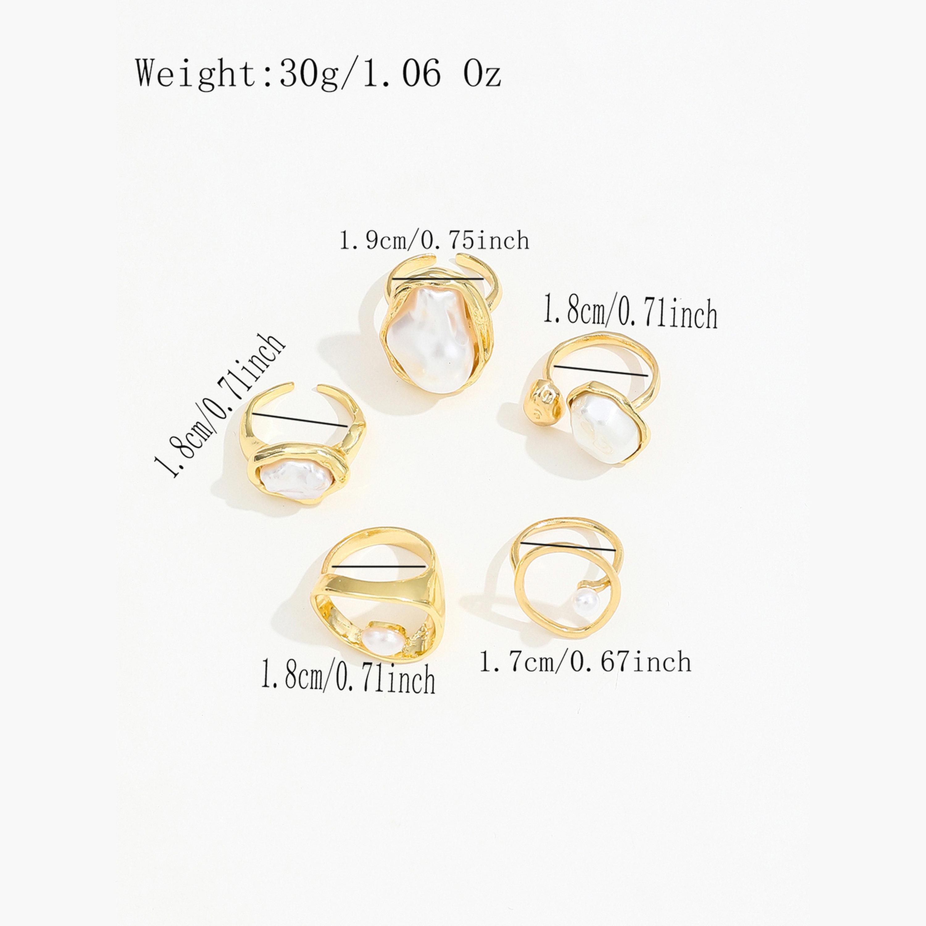 Take Two Women  Set of 5 - Faux Pearl Statement Rings-women-watchesandjewellery-jewellery-rings-image-6
