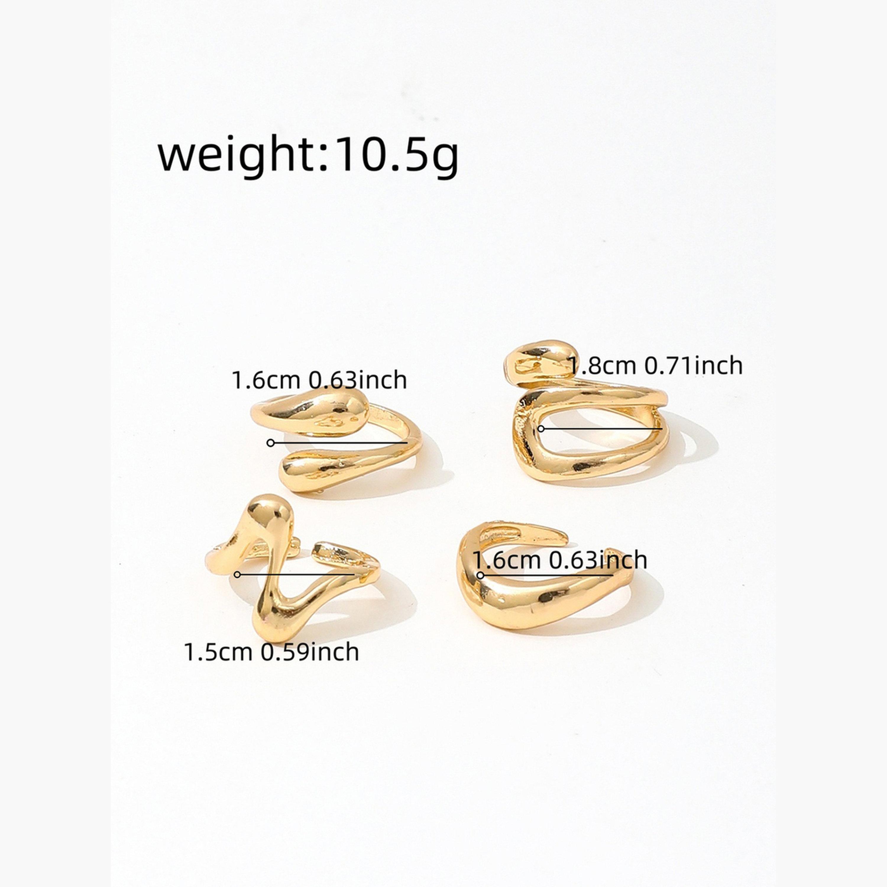 Take Two Women  Set of 4 - Gold Tone Statement Rings-women-watchesandjewellery-jewellery-rings-image-6