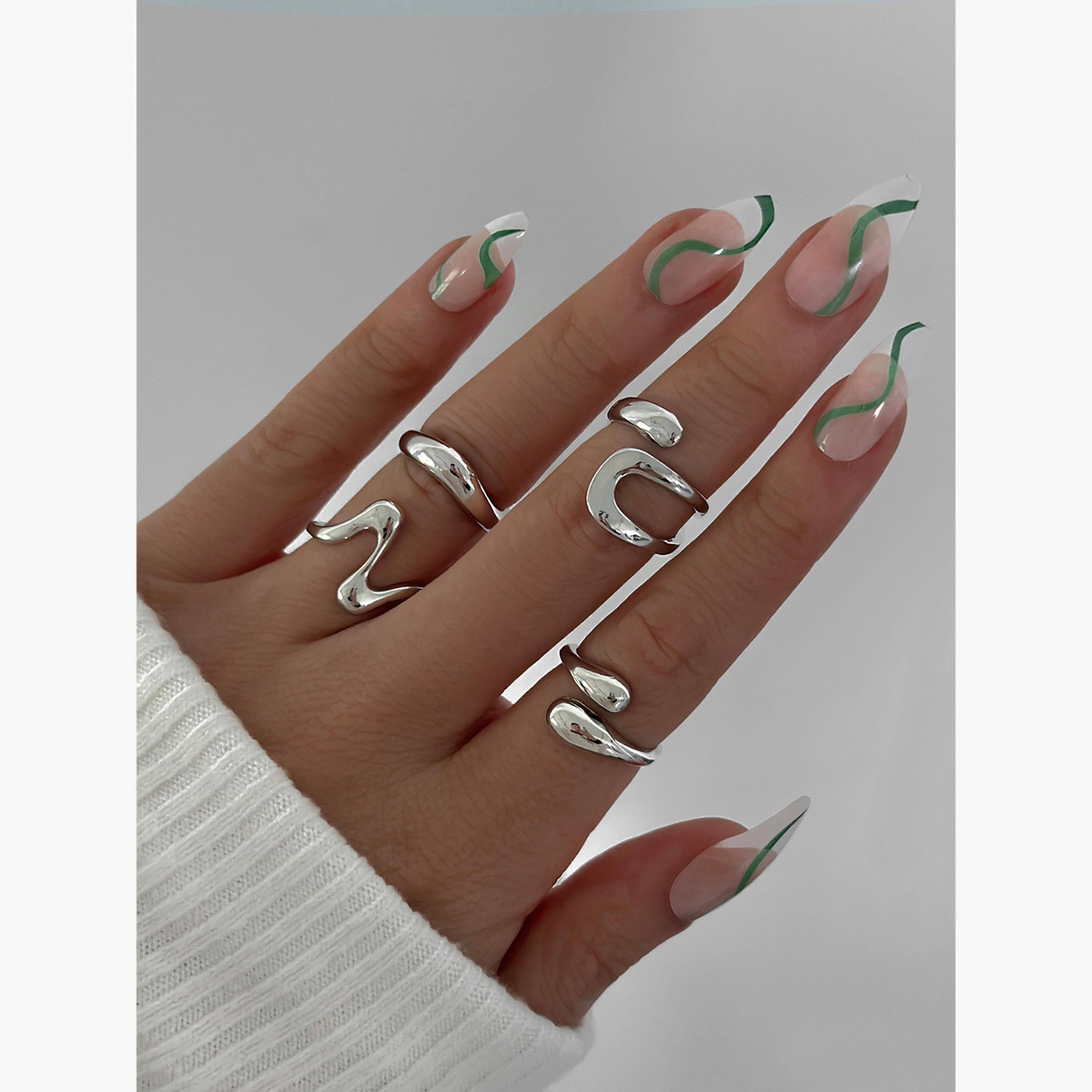 Take Two Women  Set of 4 - Silver Tone Statement Rings-women-watchesandjewellery-jewellery-rings-image-2