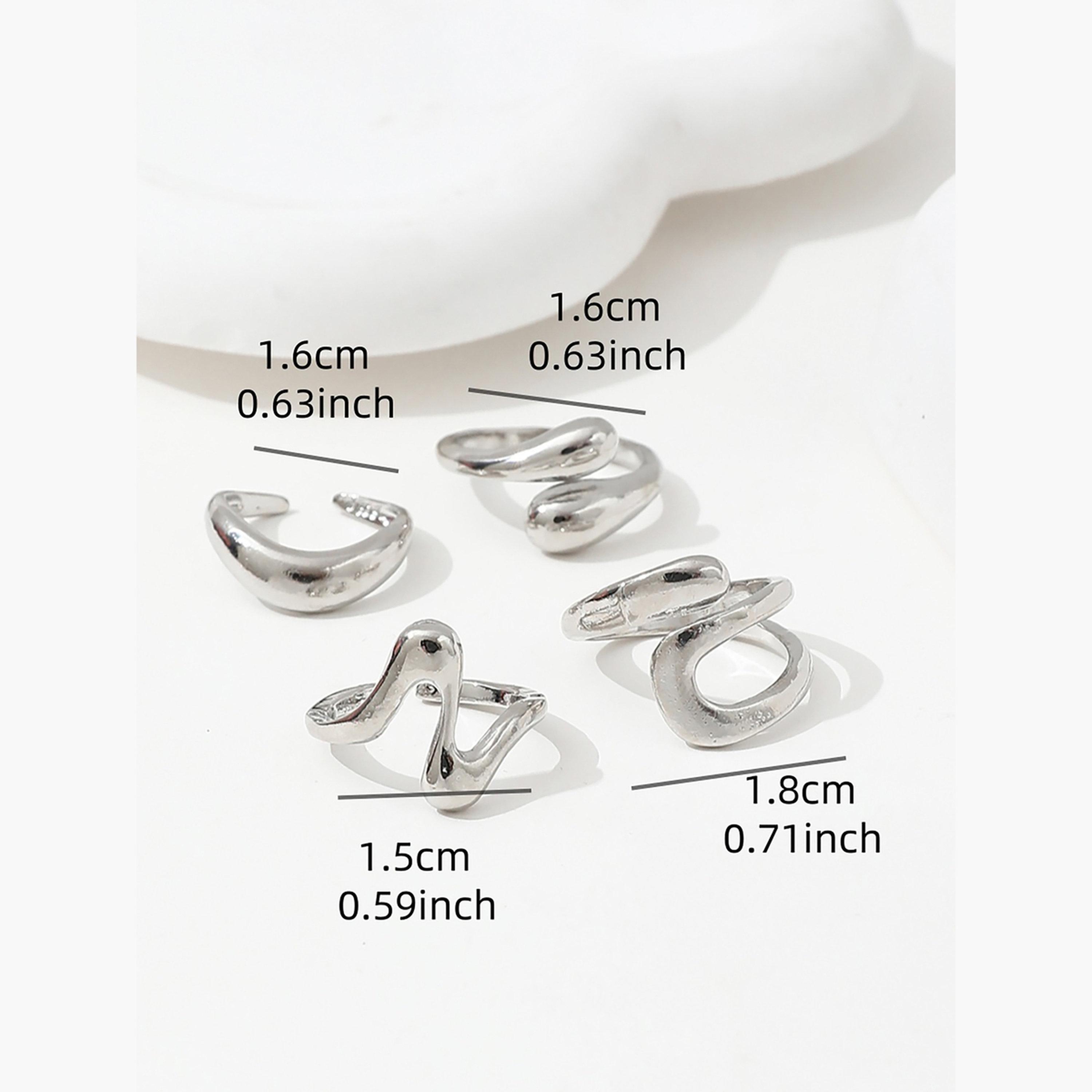 Take Two Women  Set of 4 - Silver Tone Statement Rings-women-watchesandjewellery-jewellery-rings-image-5