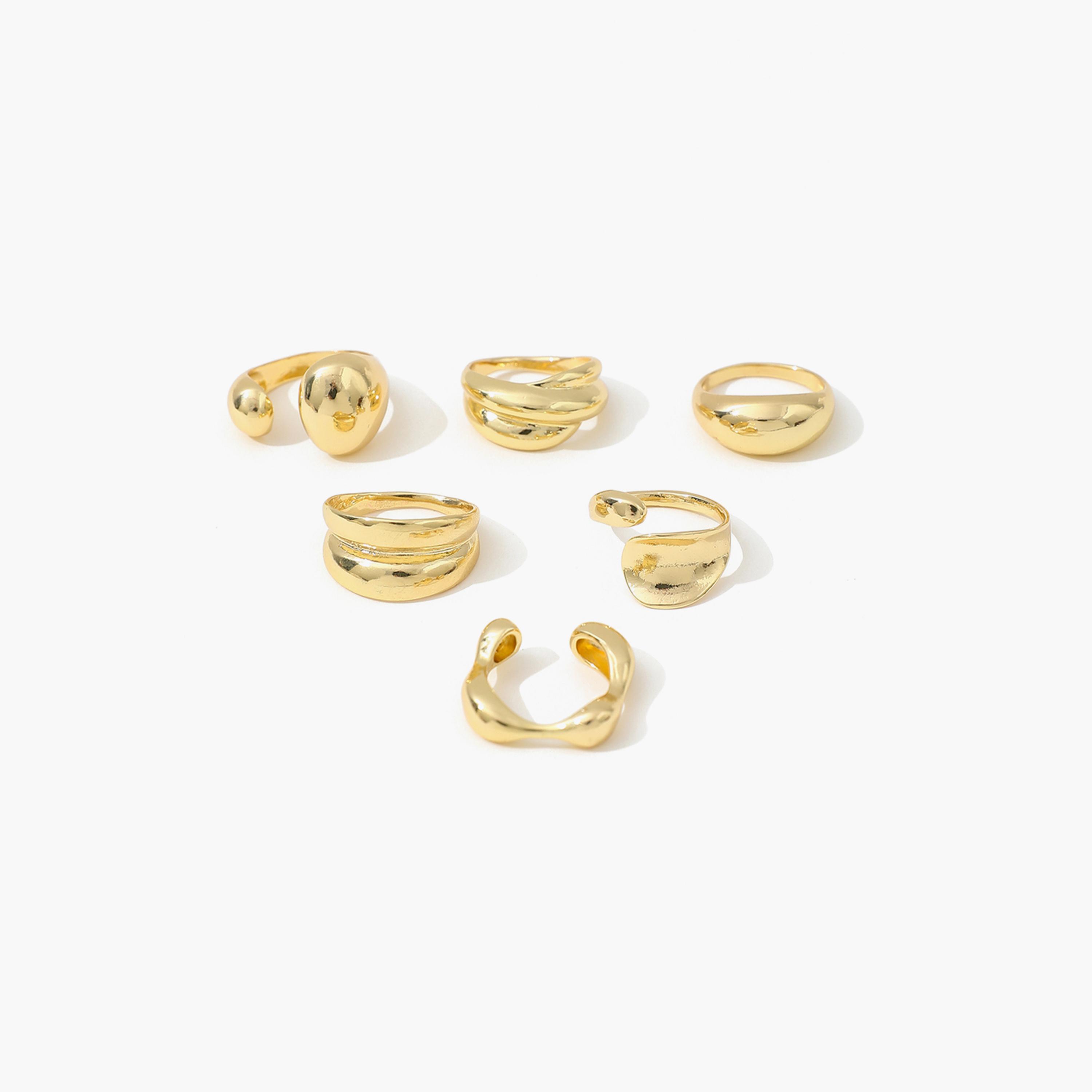 Take Two Women  Set of 6 - Assorted Chunky Rings-women-watchesandjewellery-jewellery-rings-image-1