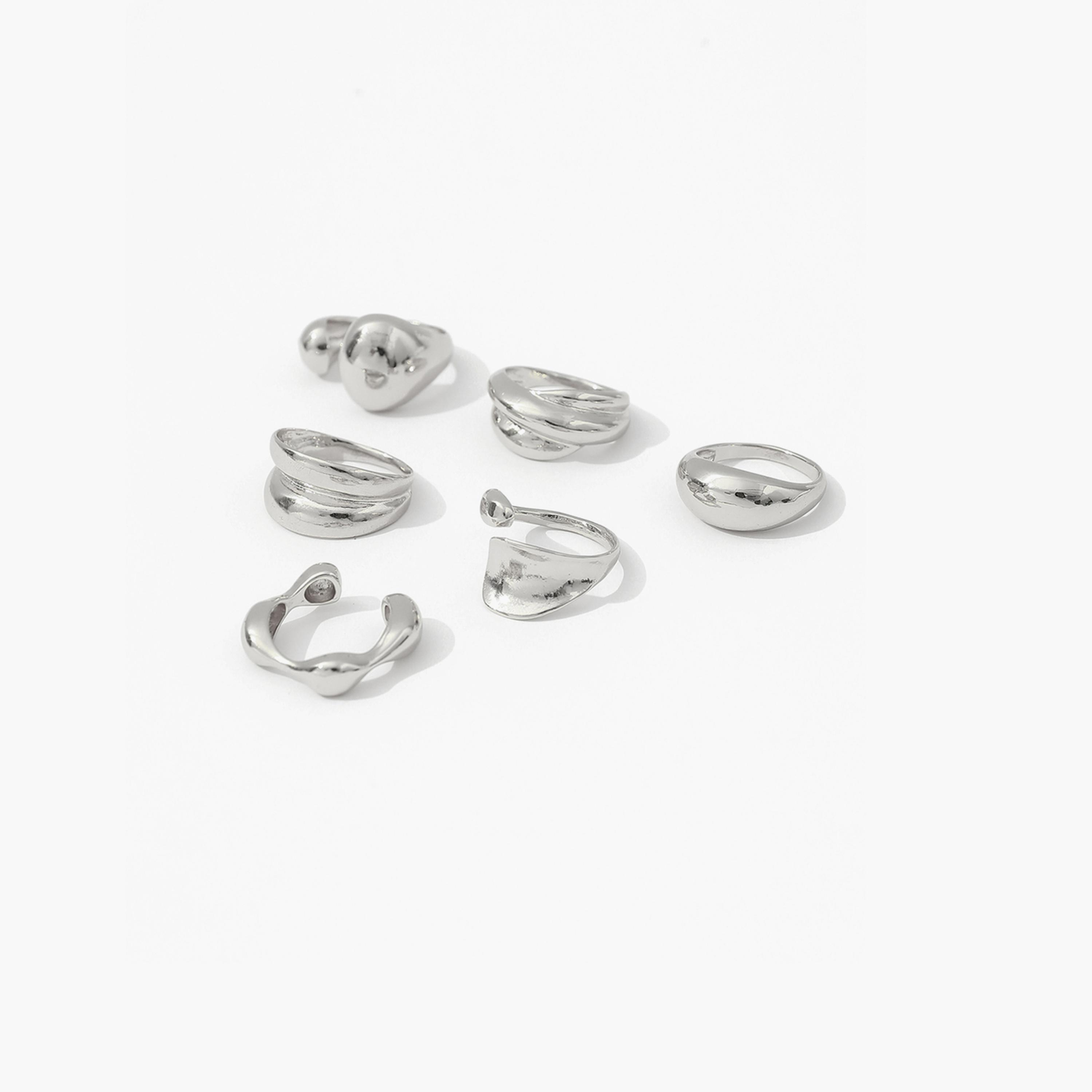 Take Two Women  Set of 6 - Assorted Chunky Rings-women-watchesandjewellery-jewellery-rings-image-1