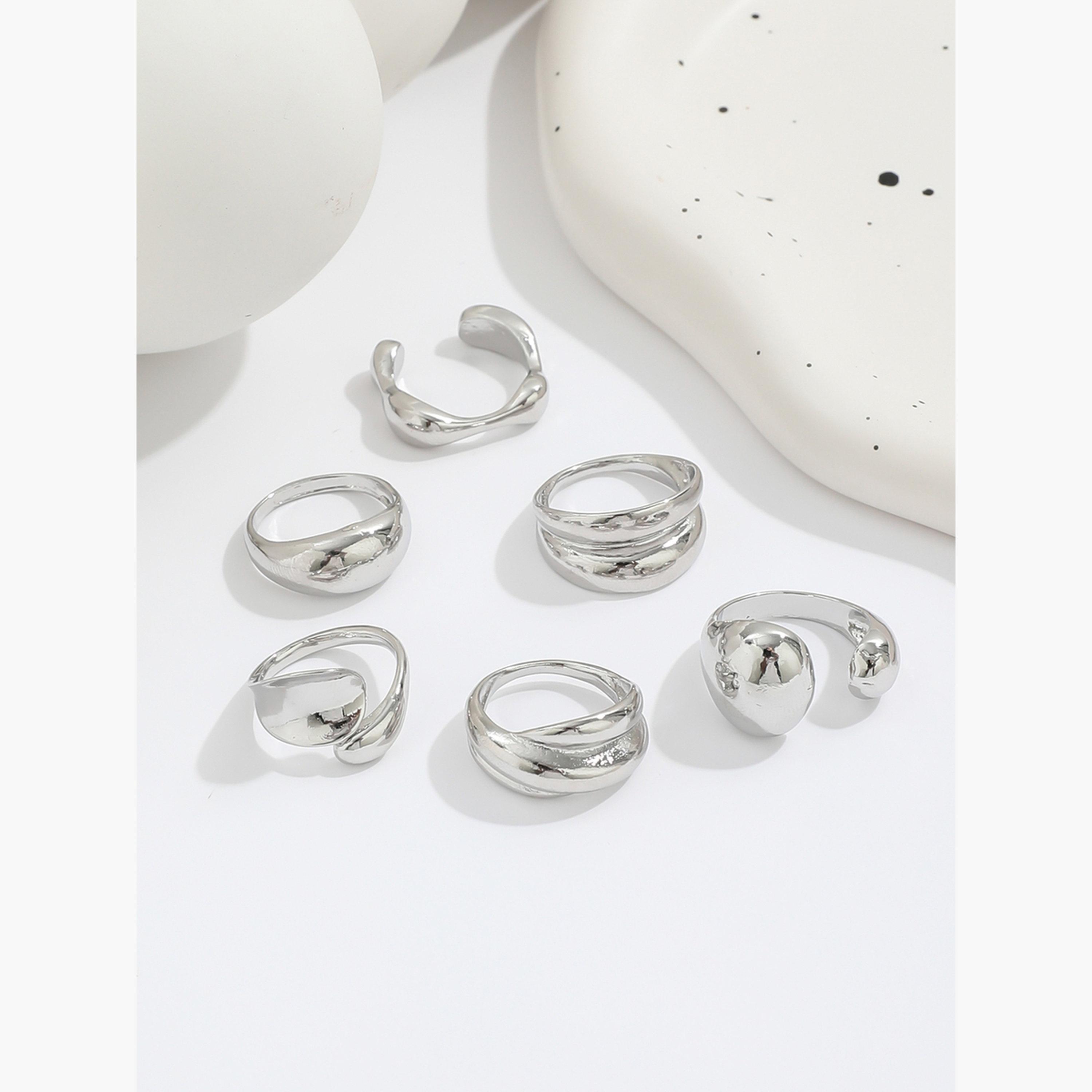 Take Two Women  Set of 6 - Assorted Chunky Rings-women-watchesandjewellery-jewellery-rings-image-4