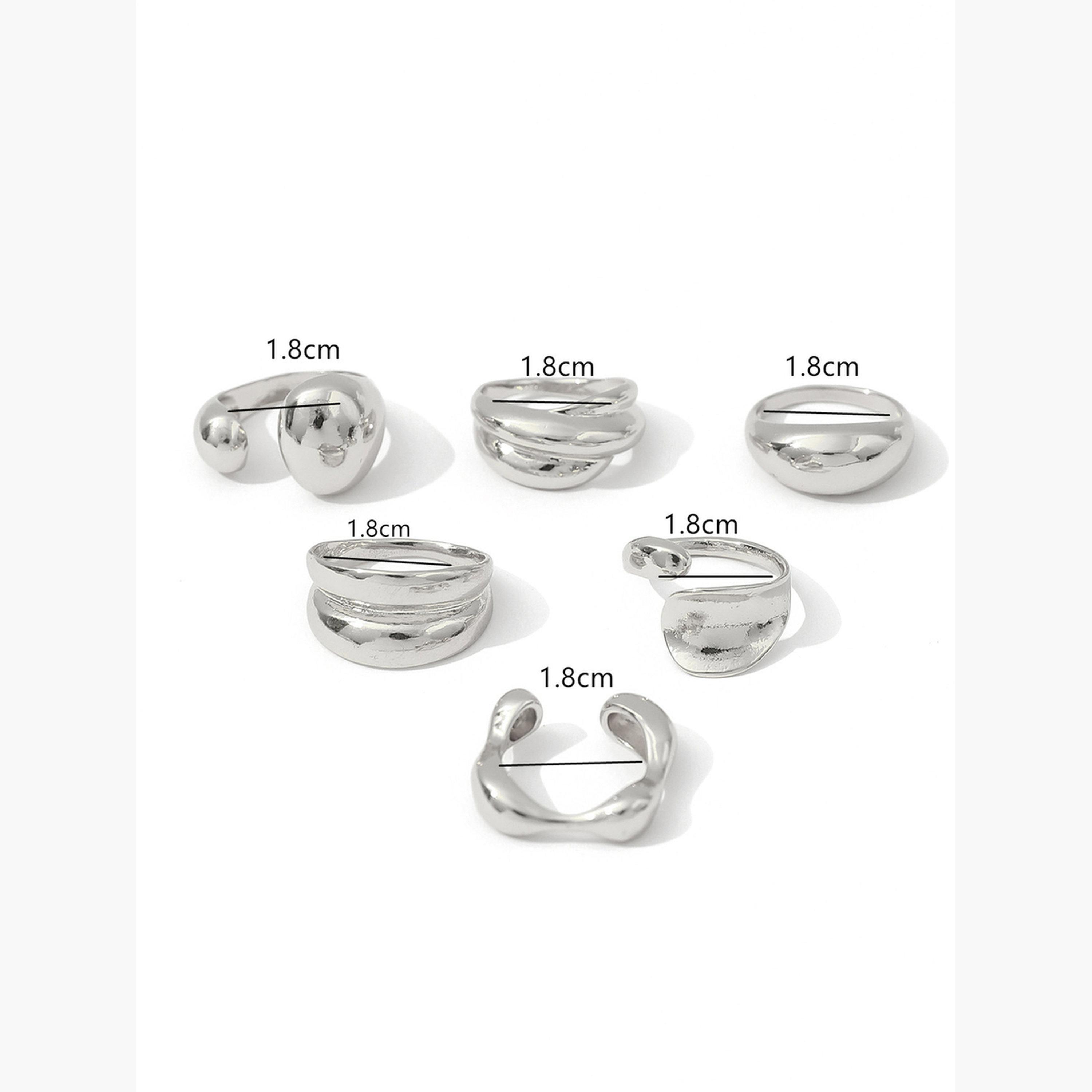 Take Two Women  Set of 6 - Assorted Chunky Rings-women-watchesandjewellery-jewellery-rings-image-5
