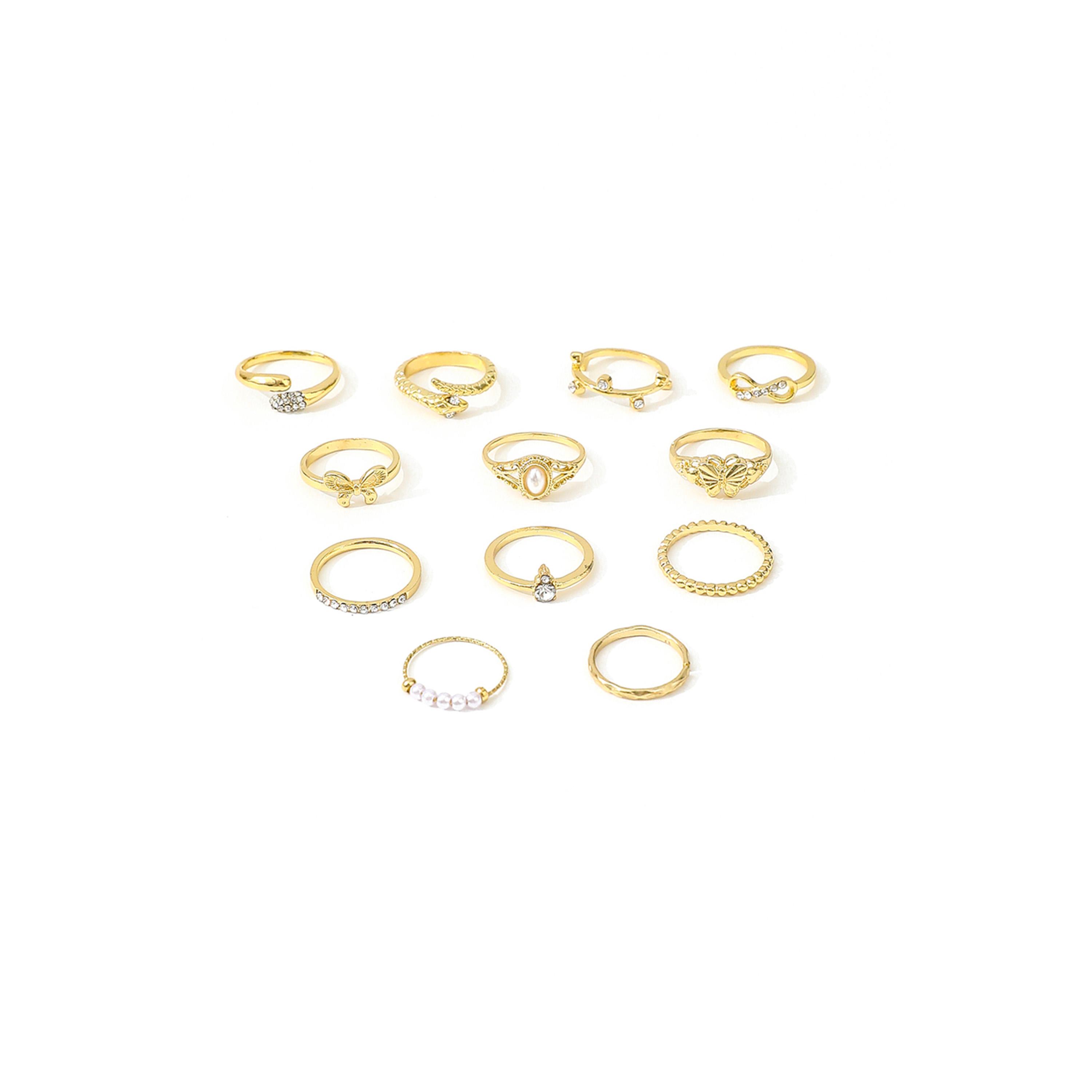 Take Two Women  Set of 12 - Embellished Rings-women-watchesandjewellery-jewellery-rings-image-1