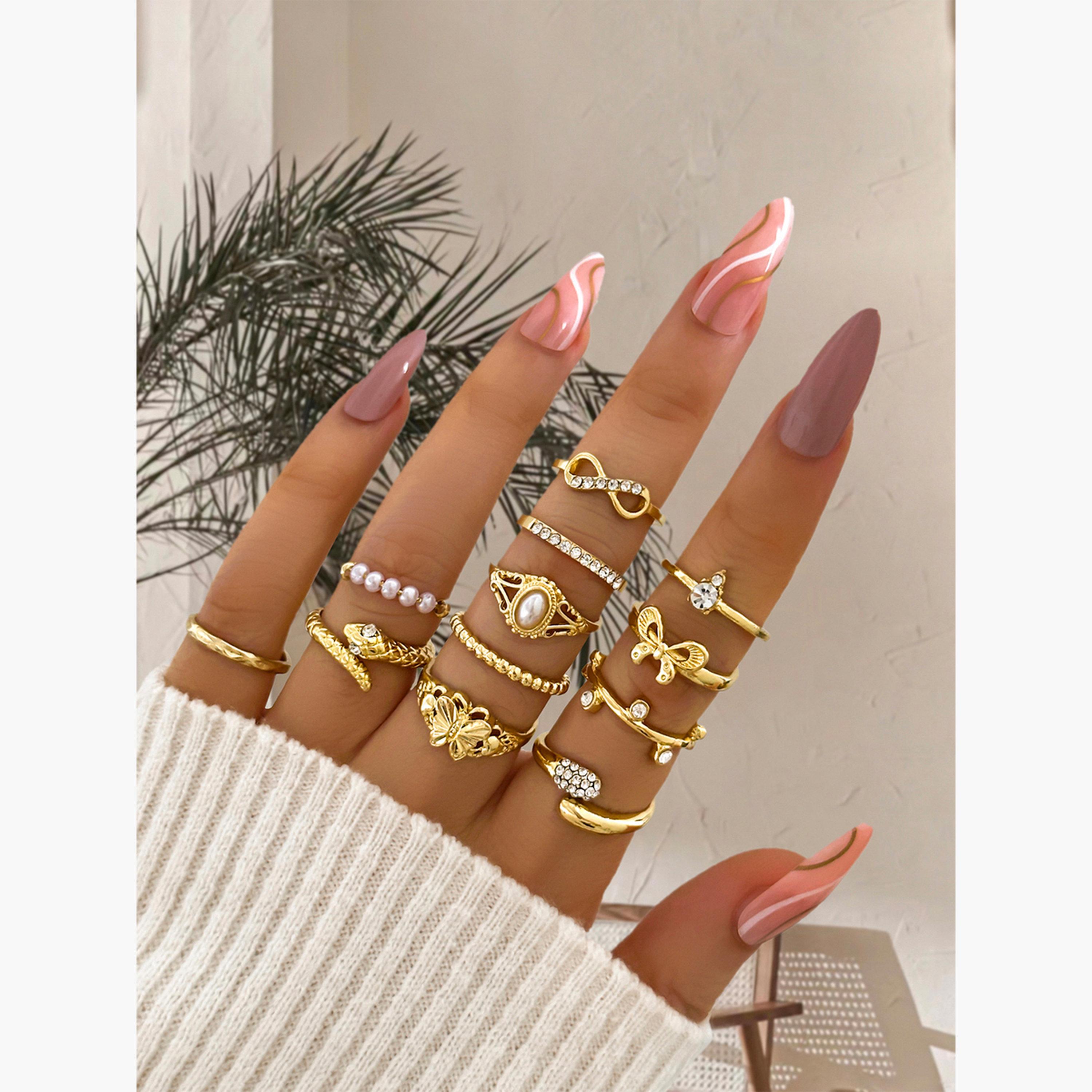 Take Two Women  Set of 12 - Embellished Rings-women-watchesandjewellery-jewellery-rings-image-2