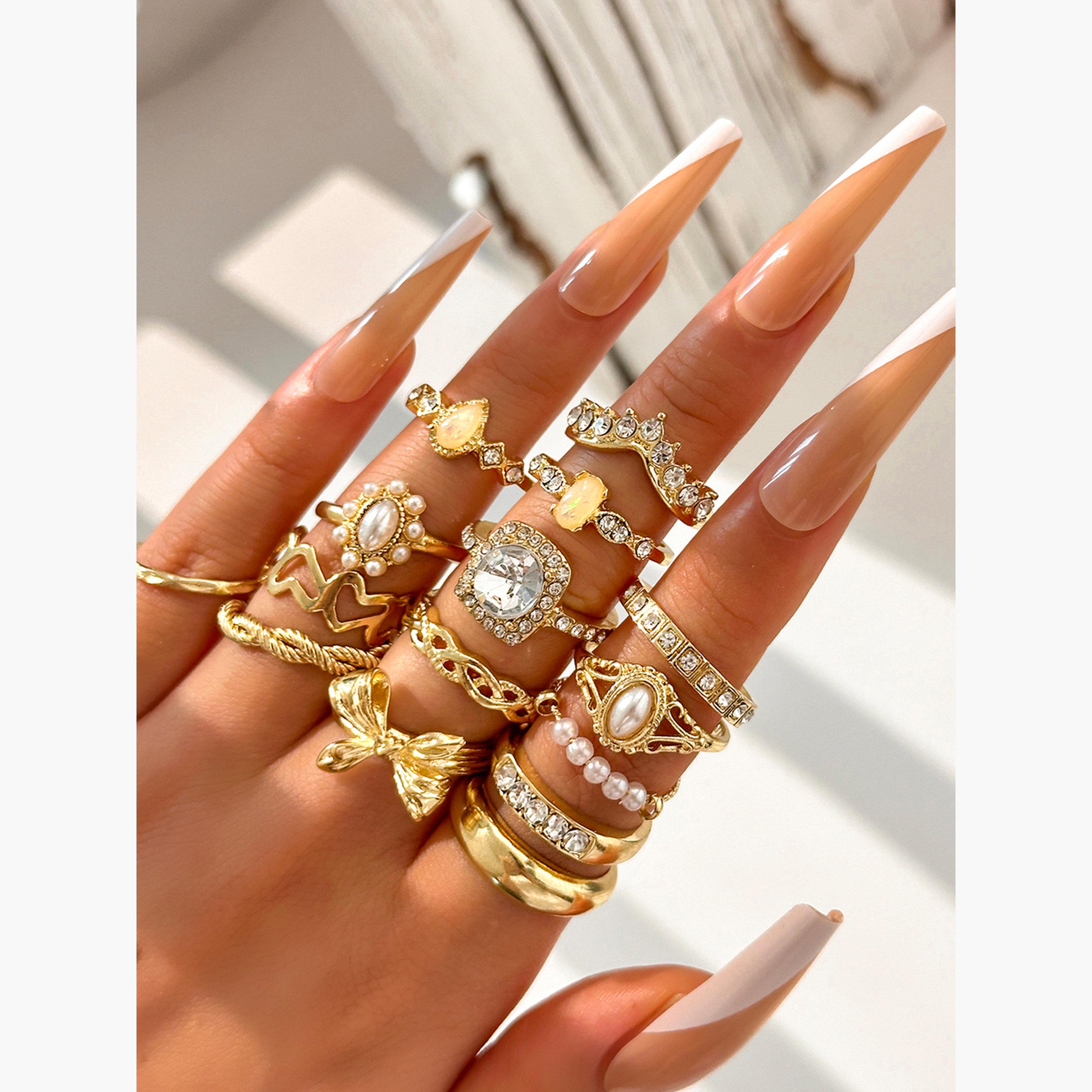 Take Two Women  Set of 15 - Embellished Rings-women-watchesandjewellery-jewellery-rings-image-2