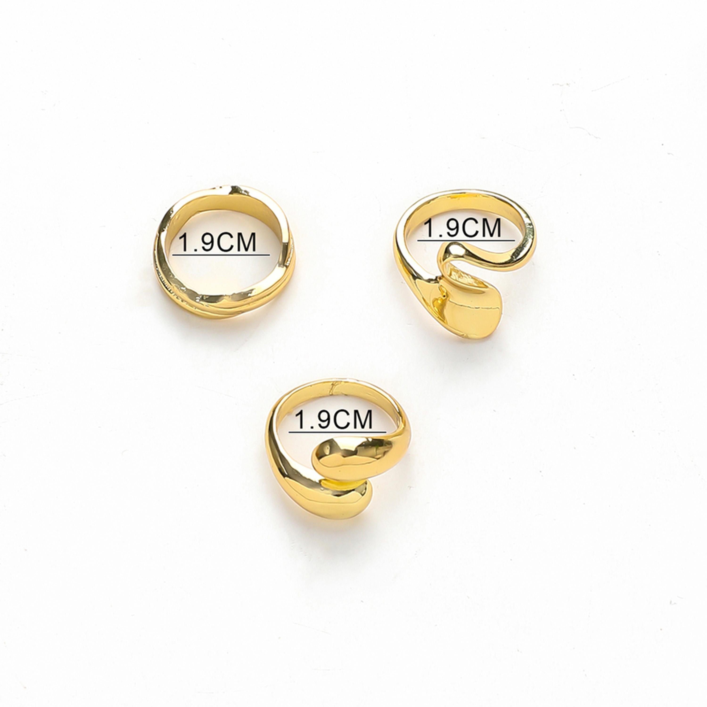 تيك تو - مجموعة من 3 خواتم مزخرفة-women-watchesandjewellery-jewellery-rings-image-3