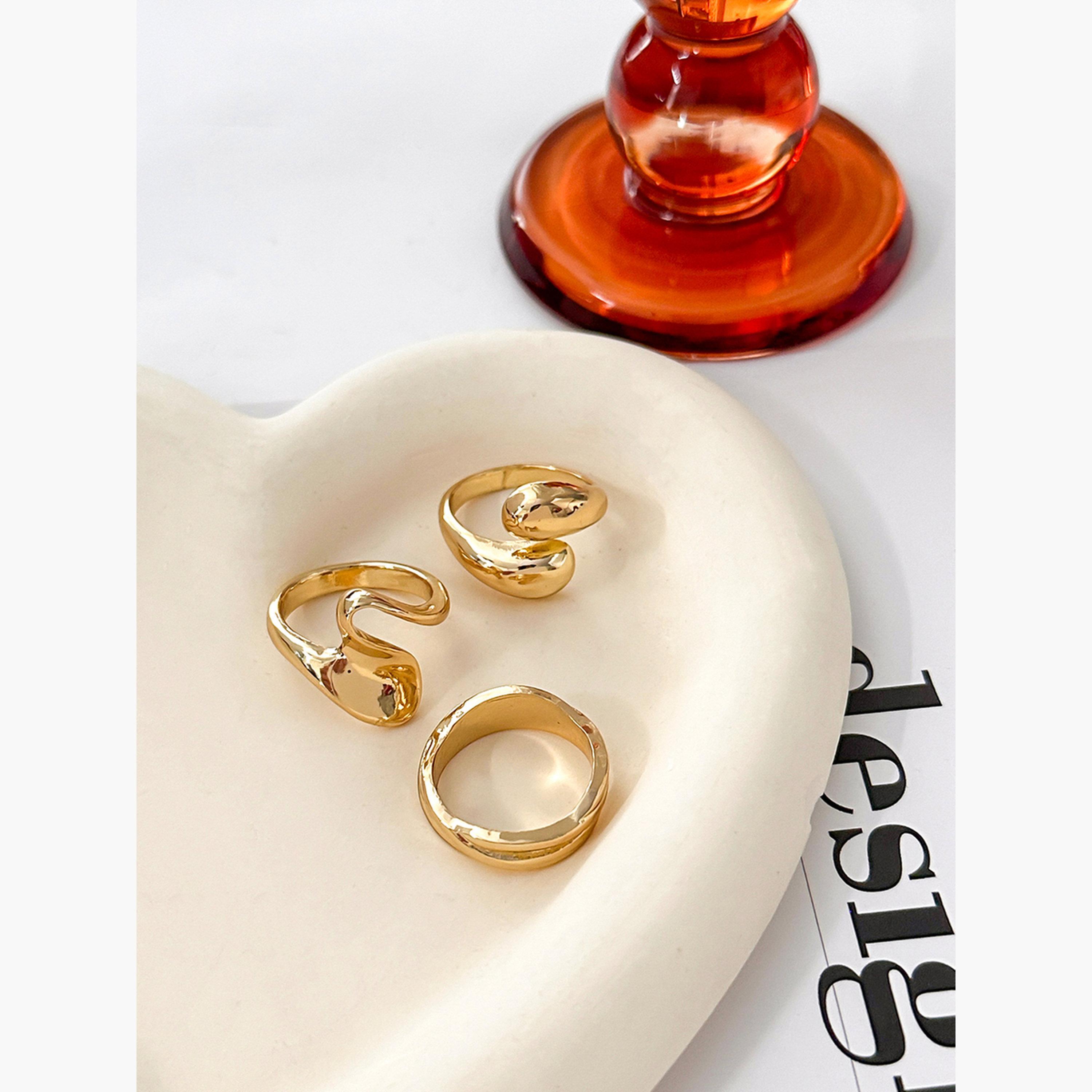 تيك تو - مجموعة من 3 خواتم مزخرفة-women-watchesandjewellery-jewellery-rings-image-5