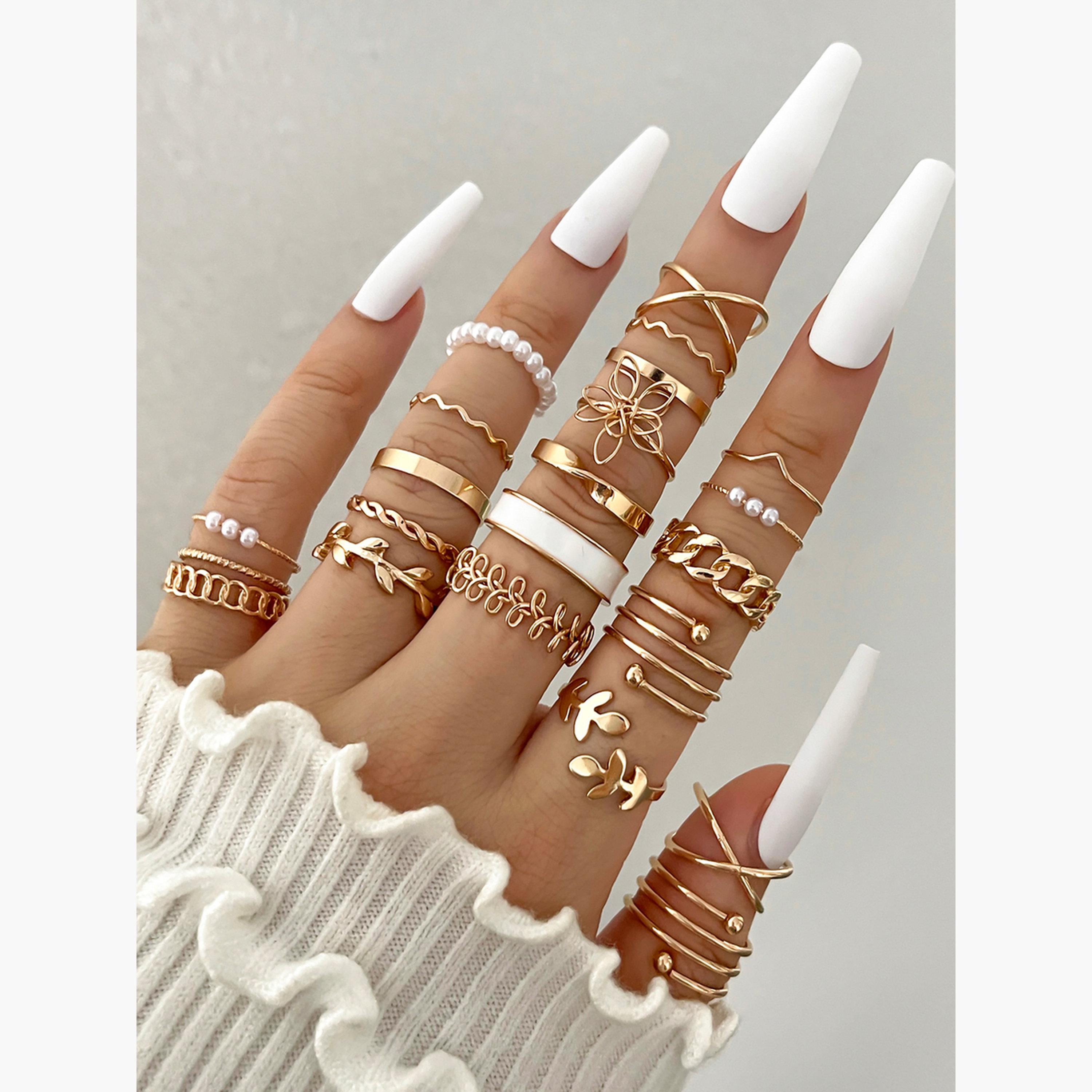 Take Two Women  Set of 22 - Faux Pearl Accent Rings-women-watchesandjewellery-jewellery-rings-image-2