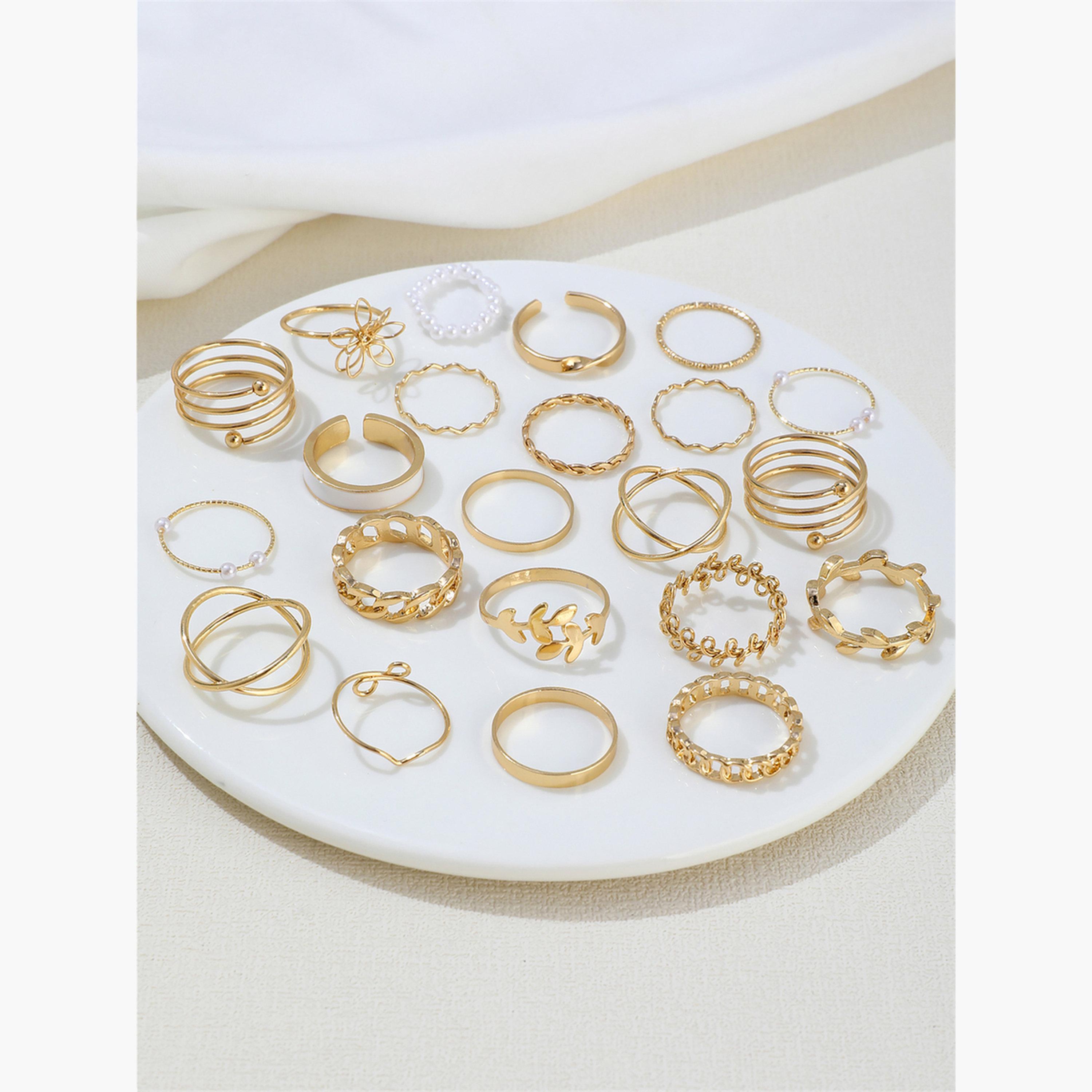 Take Two Women  Set of 22 - Faux Pearl Accent Rings-women-watchesandjewellery-jewellery-rings-image-3