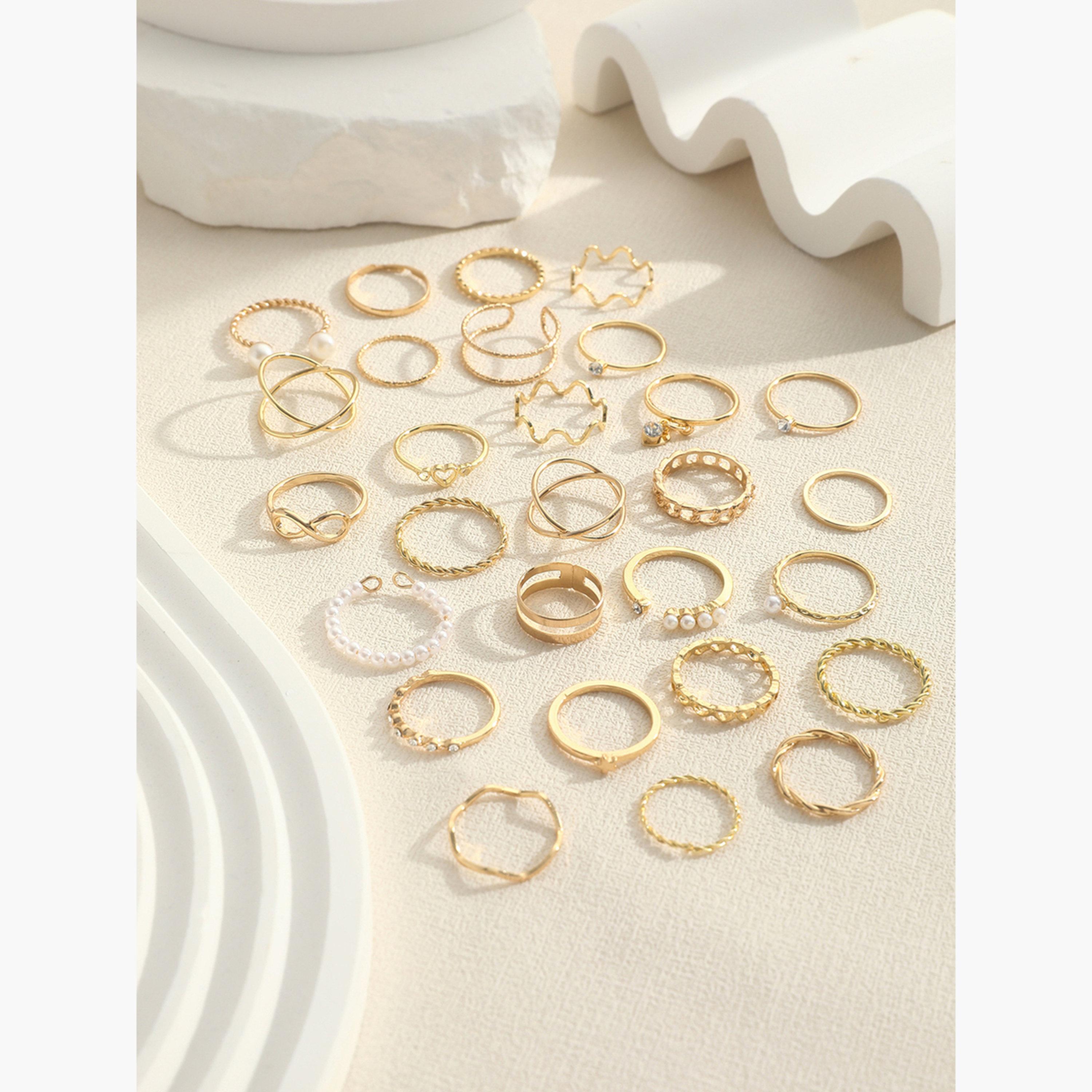 Take Two Women  Set of 28 - Assorted Embellished Rings-women-watchesandjewellery-jewellery-rings-image-1