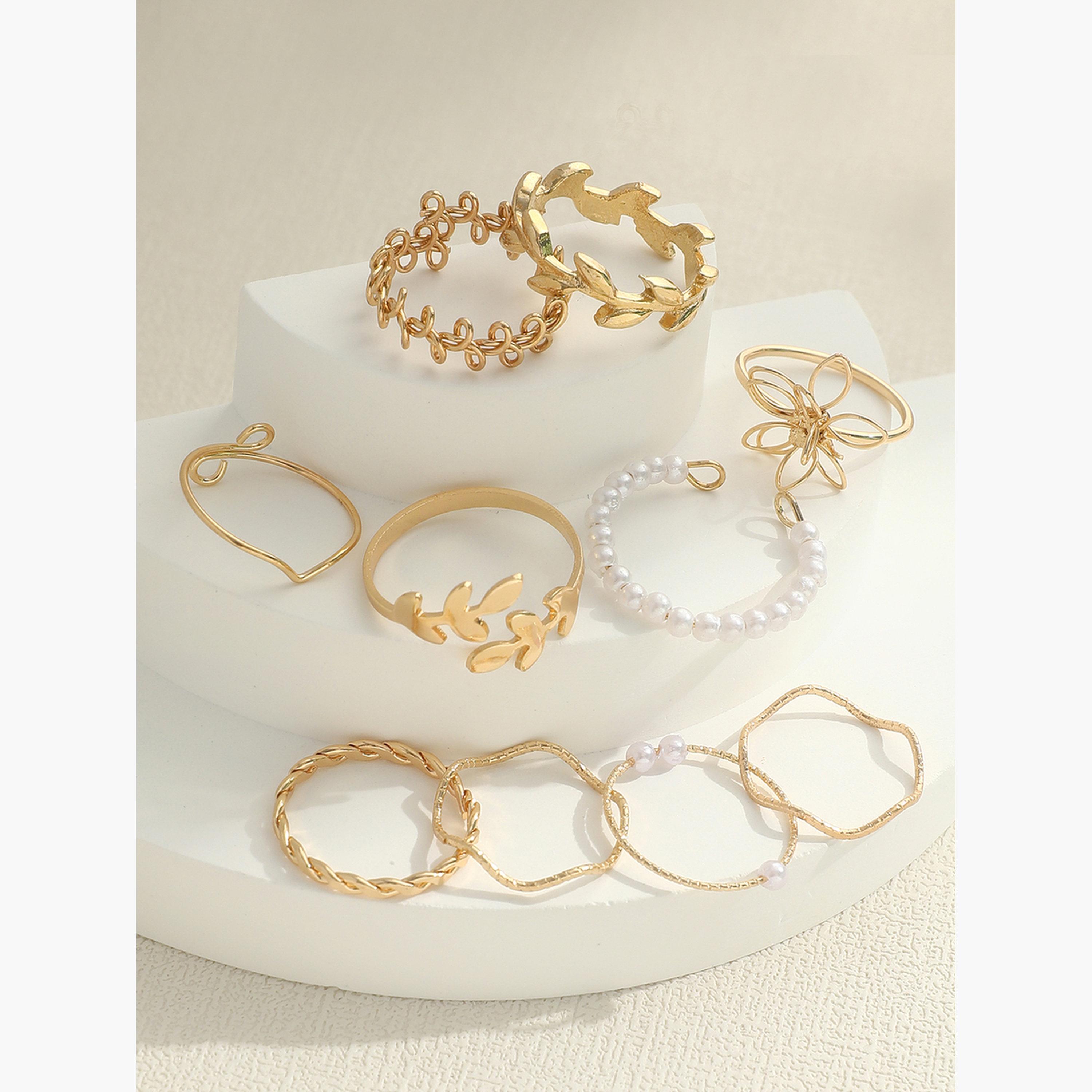 Take Two Women  Set of 10 - Faux Pearl Accent Rings-women-watchesandjewellery-jewellery-rings-image-5