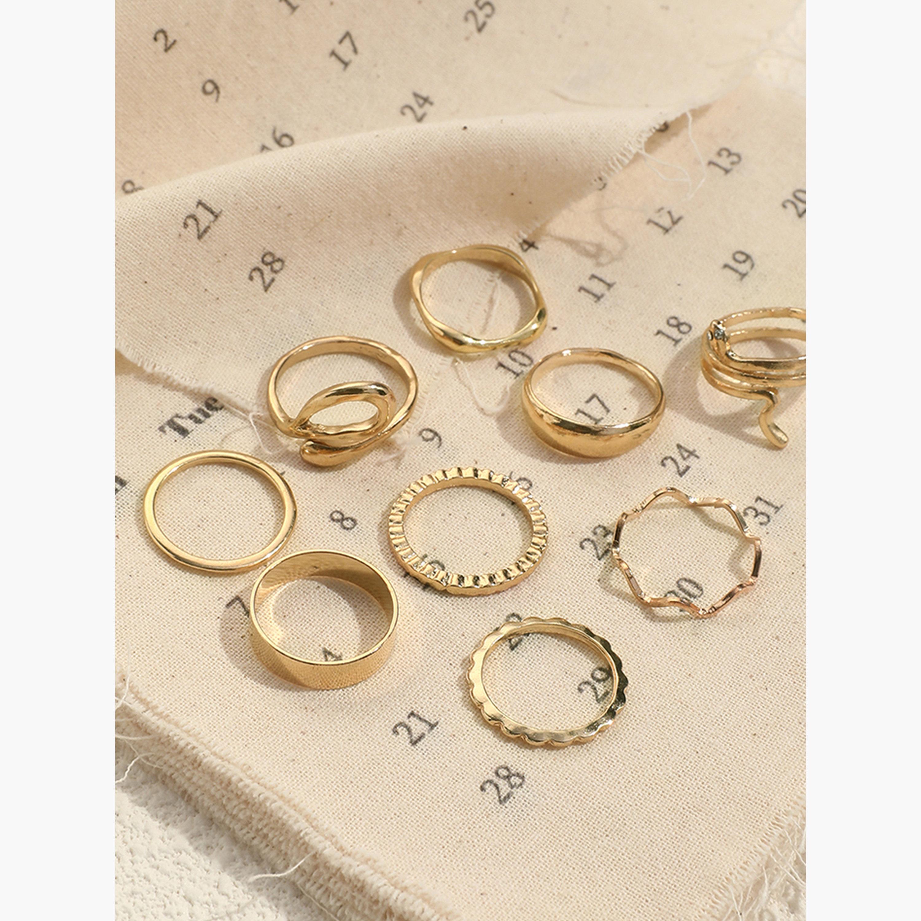 Take Two Women  Set of 9 - Assorted Stackable Rings-women-watchesandjewellery-jewellery-rings-image-3