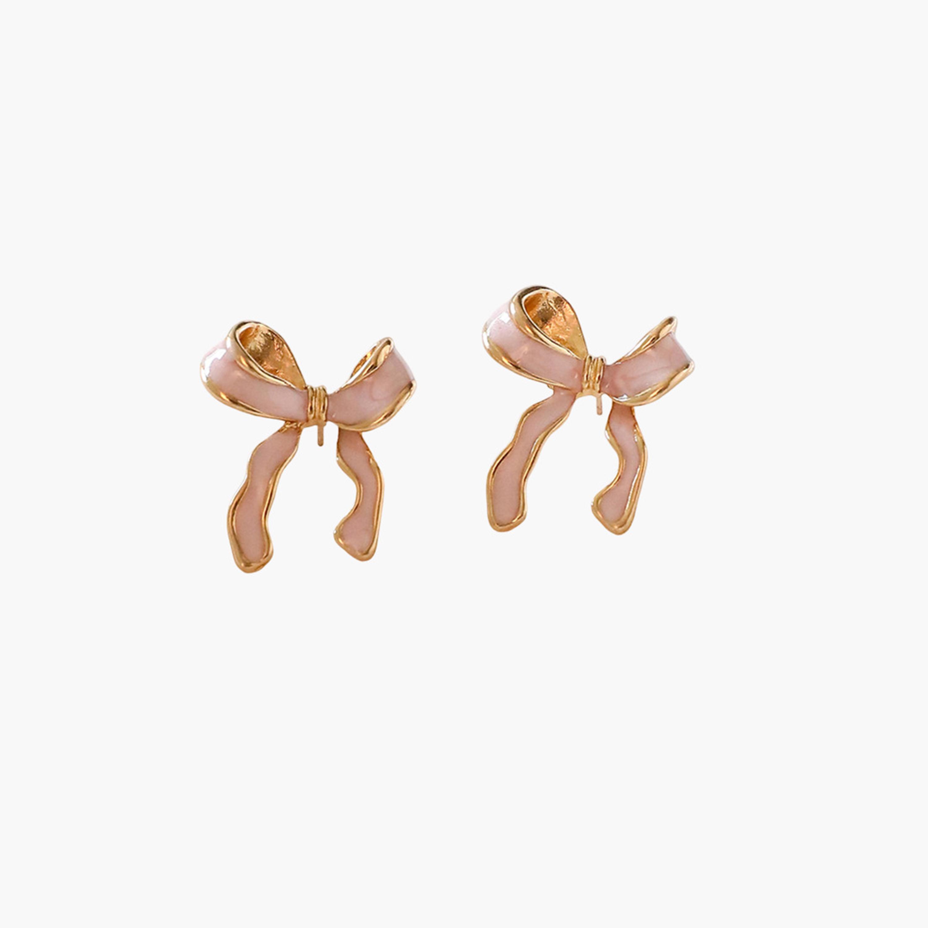 تيك تو - أقراط مزينة بفيونكة-women-watchesandjewellery-jewellery-earrings-image-1