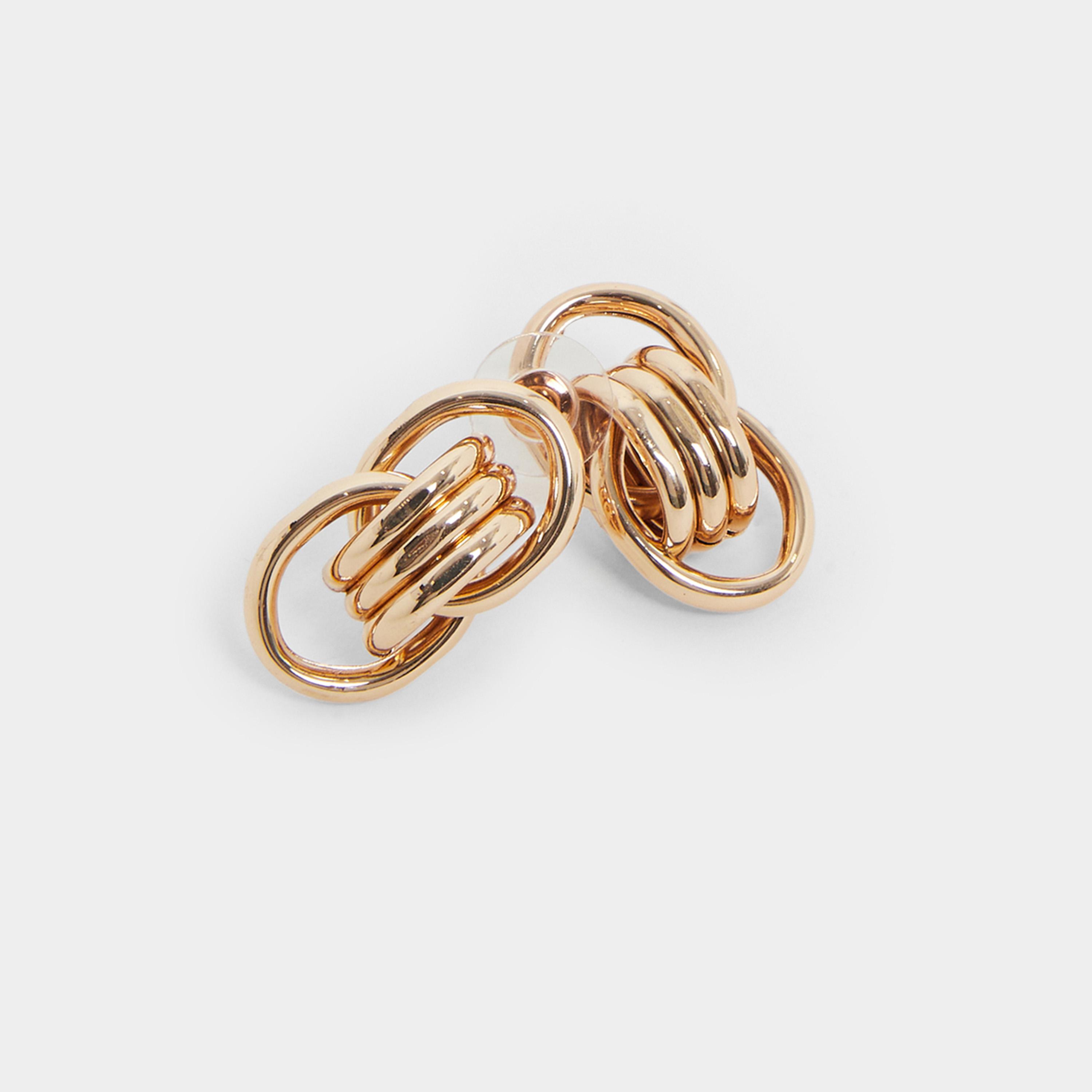 Styli Gold Link Dangle Earrings-women-watchesandjewellery-jewellery-earrings-image-4