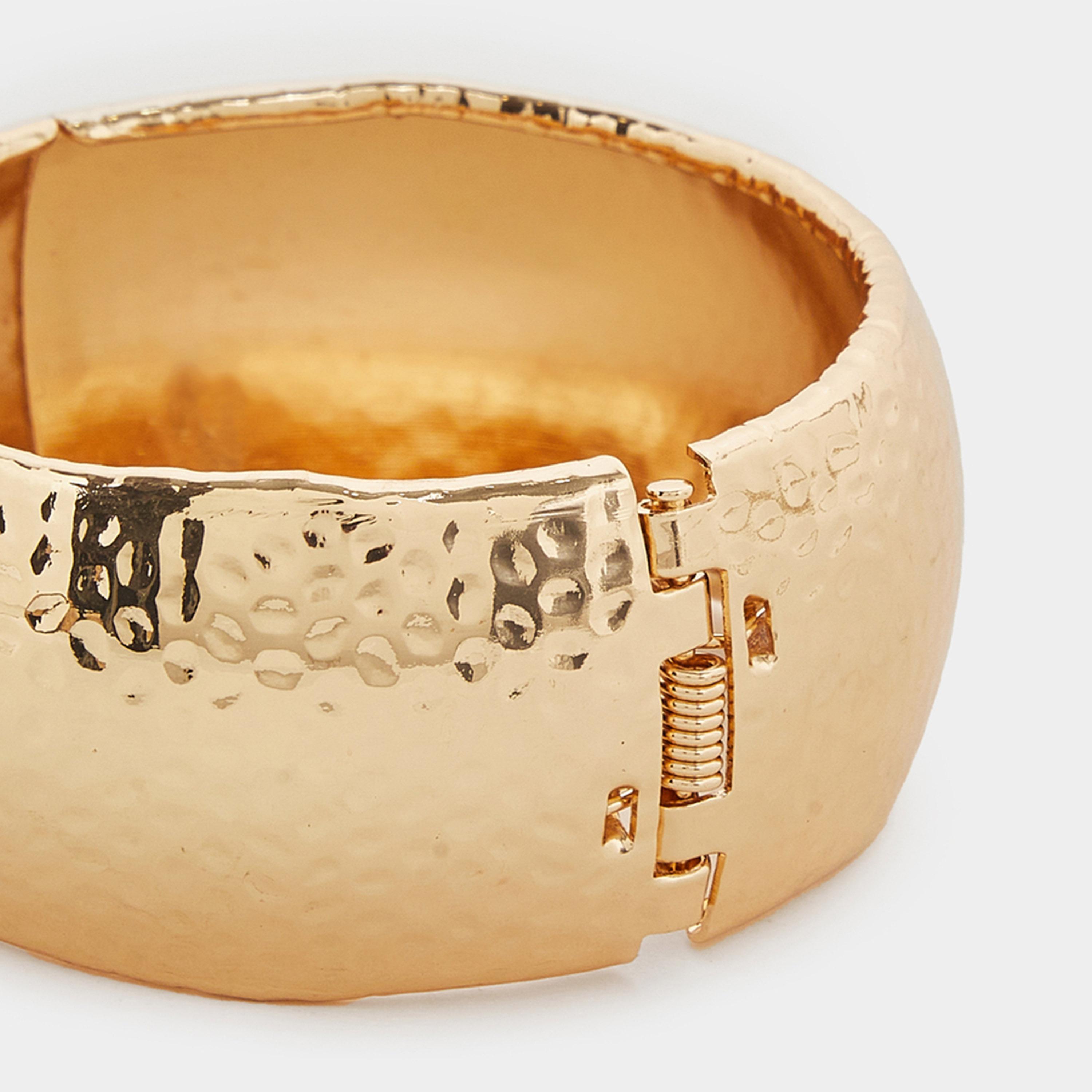 Styli Hammered Gold Bangle Bracelet-women-watchesandjewellery-jewellery-banglesandbracelets-image-3