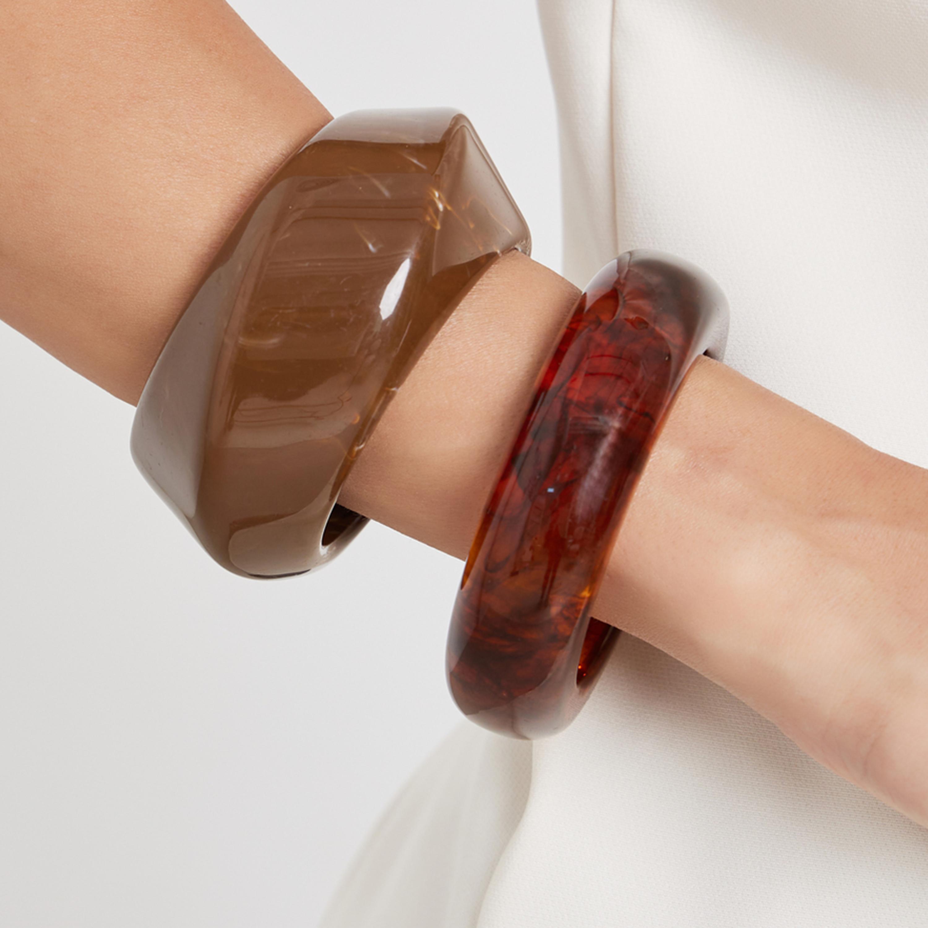 Styli Set of 2 - Chic Brown Bangle Bracelets-women-watchesandjewellery-jewellery-banglesandbracelets-image-2