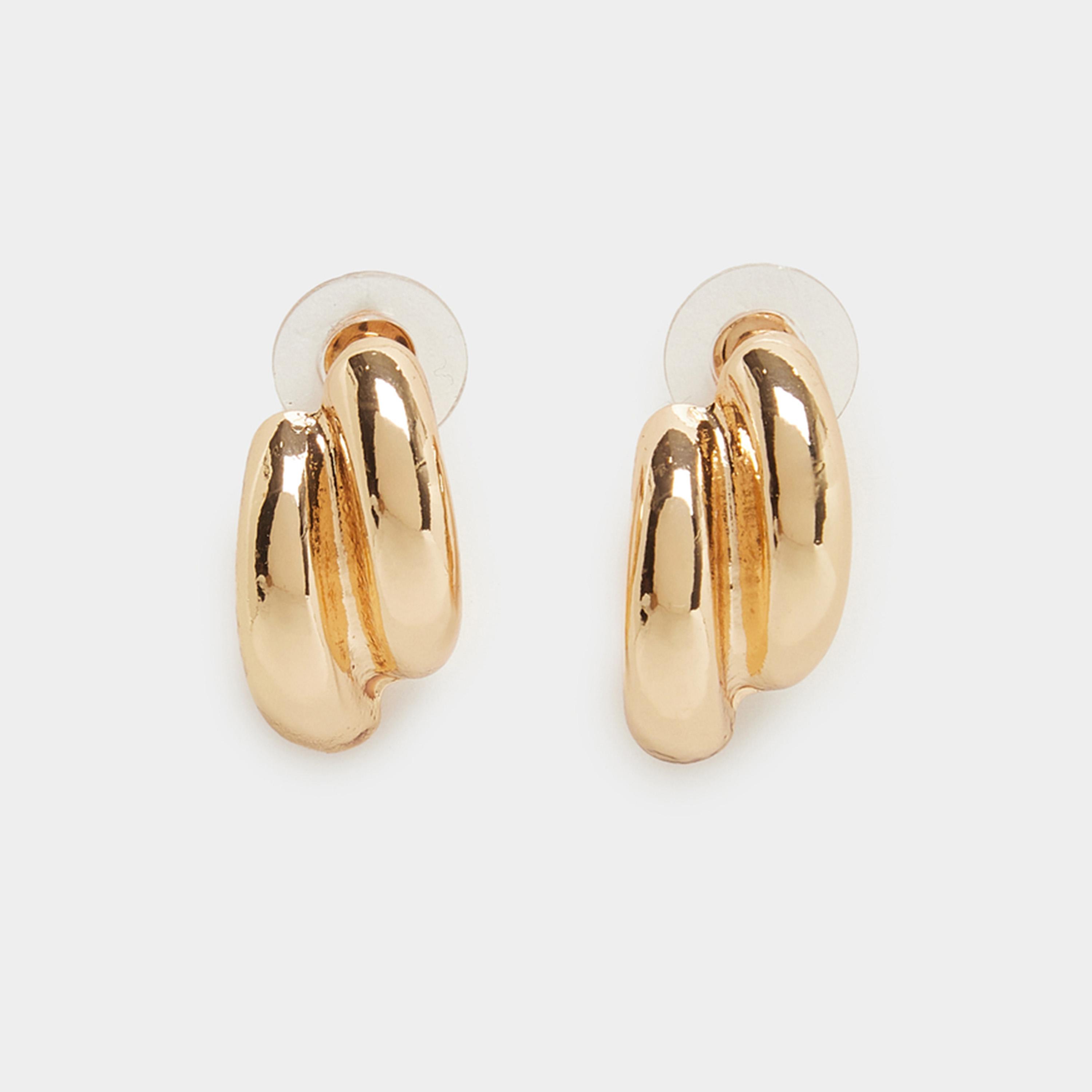 ستايلي - أقراط دائرية مطلية بالذهب-women-watchesandjewellery-jewellery-earrings-image-1