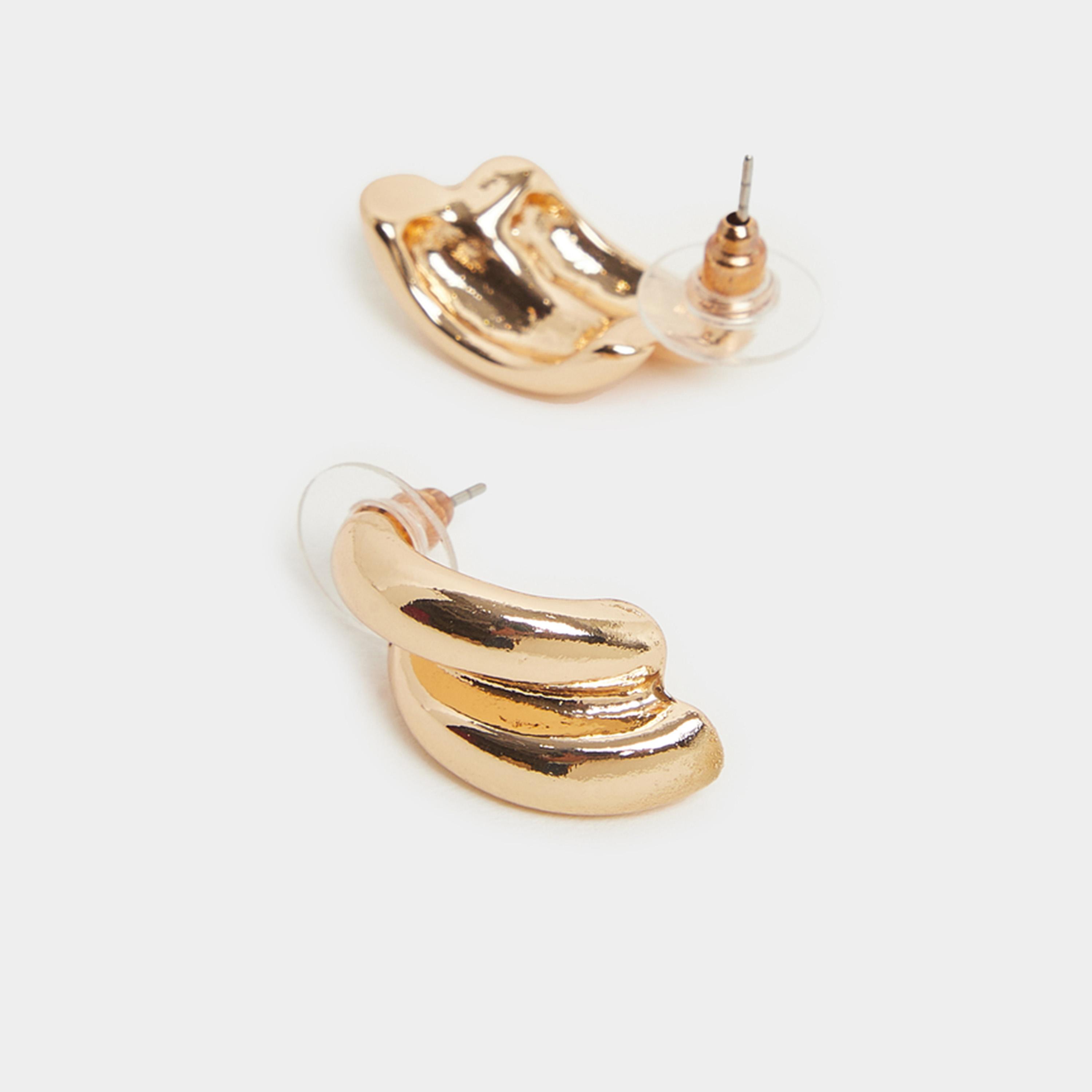 Styli Gold Plated Hoop Earrings-women-watchesandjewellery-jewellery-earrings-image-3