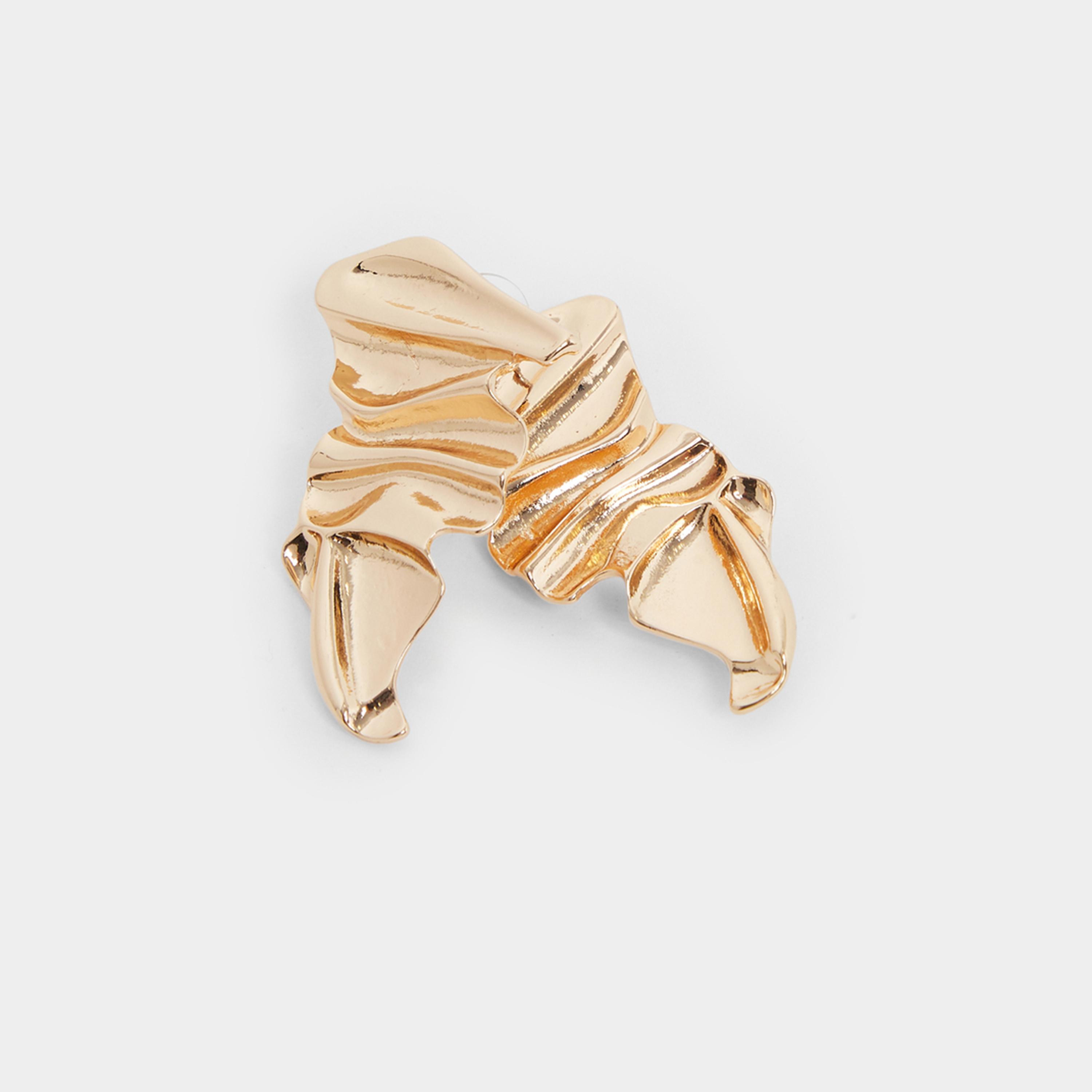 Styli Gold Tone Textured Earrings-women-watchesandjewellery-jewellery-earrings-image-4