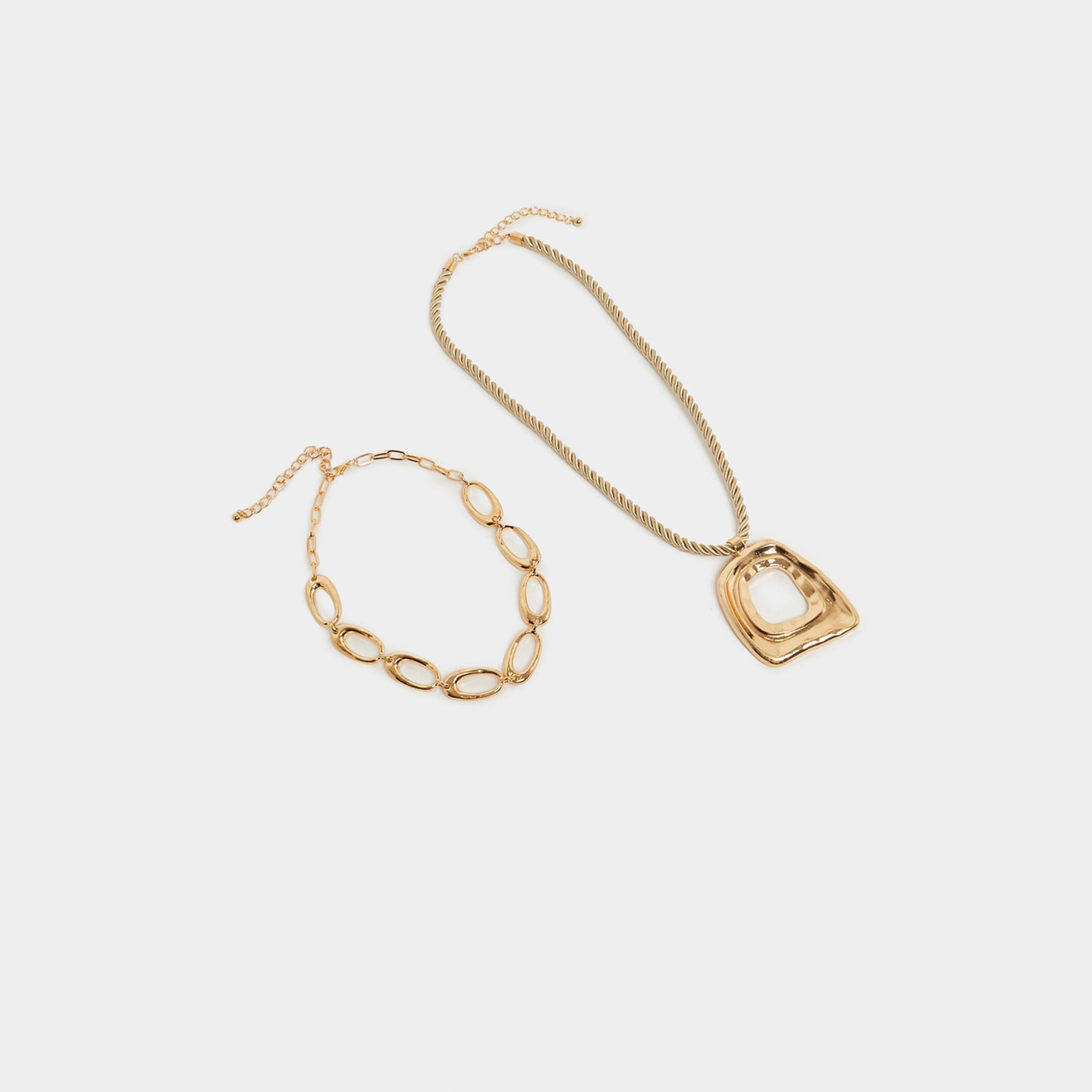 Styli Set of 2 - Geo Pendant Chain Necklace-women-watchesandjewellery-jewellery-necklacesandpendants-image-3
