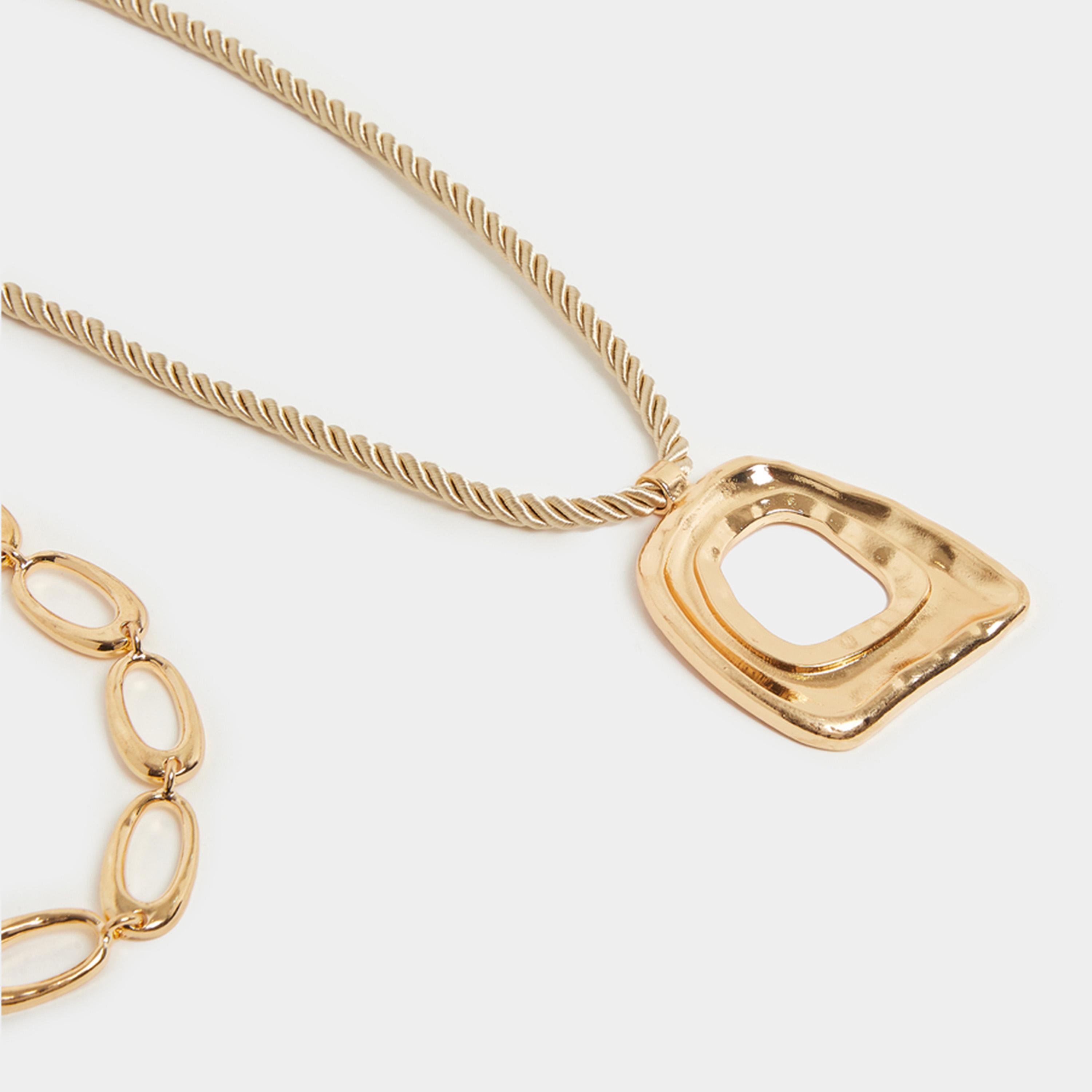 Styli Set of 2 - Geo Pendant Chain Necklace-women-watchesandjewellery-jewellery-necklacesandpendants-image-4
