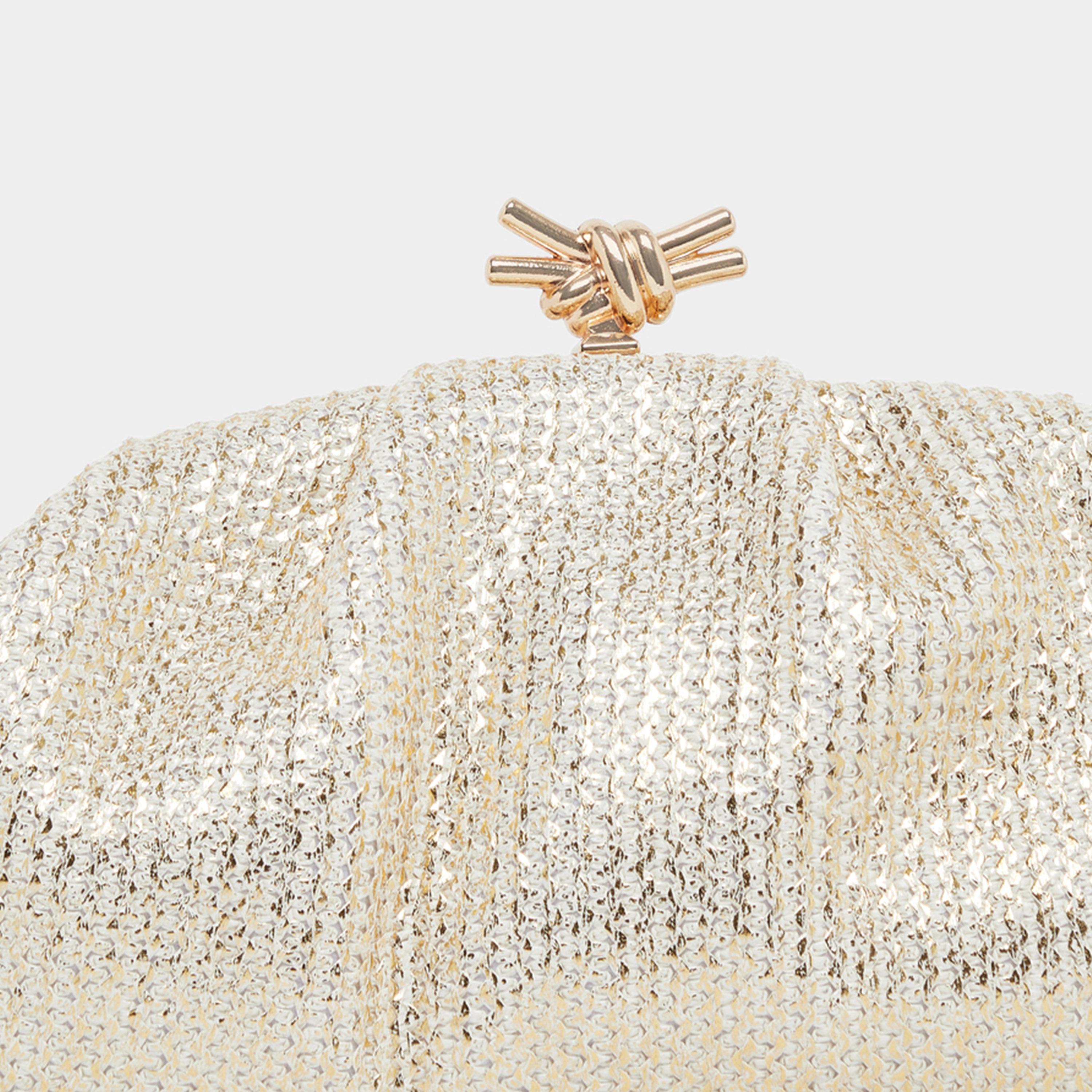 Styli Gold Clutch Bag with Chain Strap-women-bagsandwallets-handbags-image-3