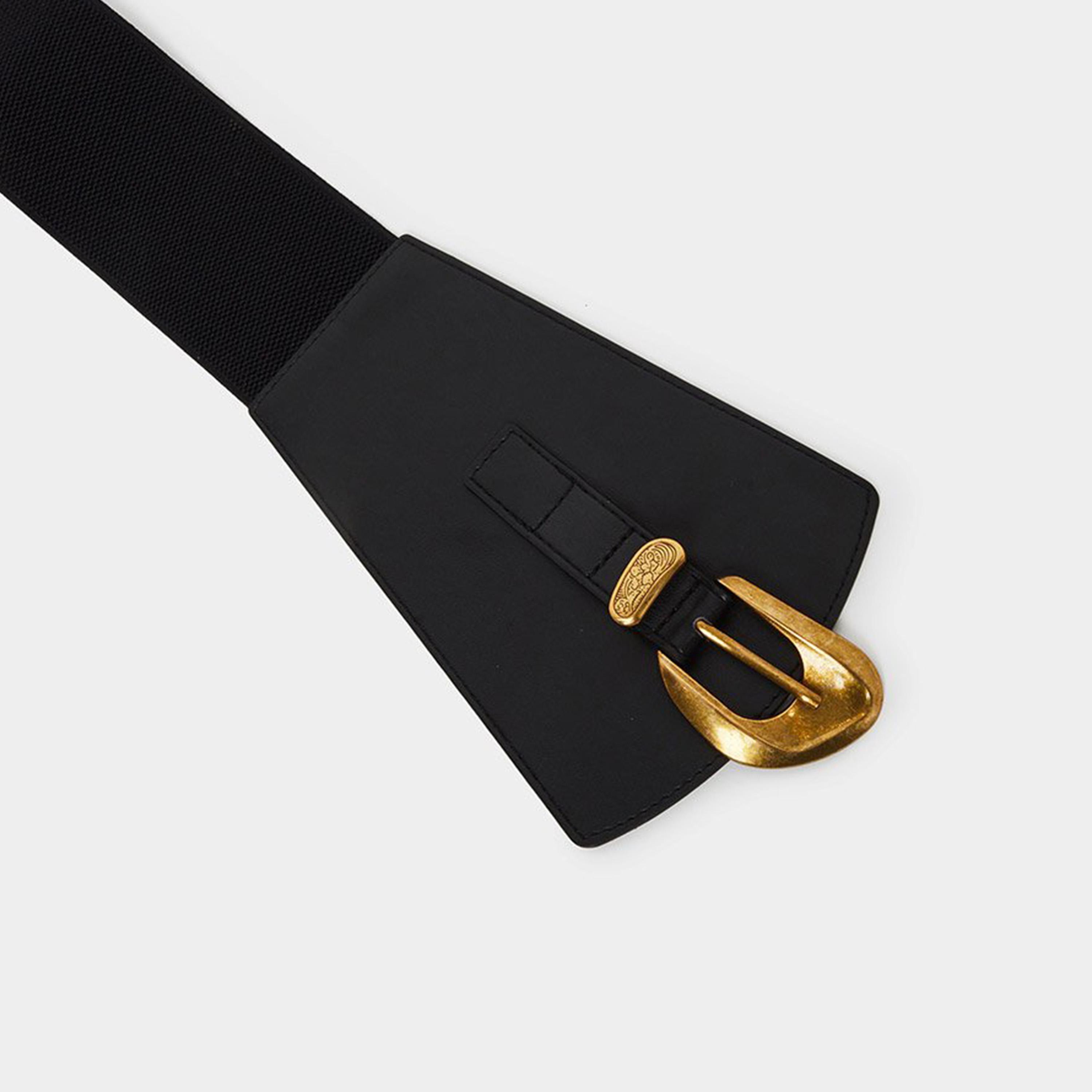Styli Women Wide Belt with Buckle Detail-women-clothingaccessories-belts-image-4