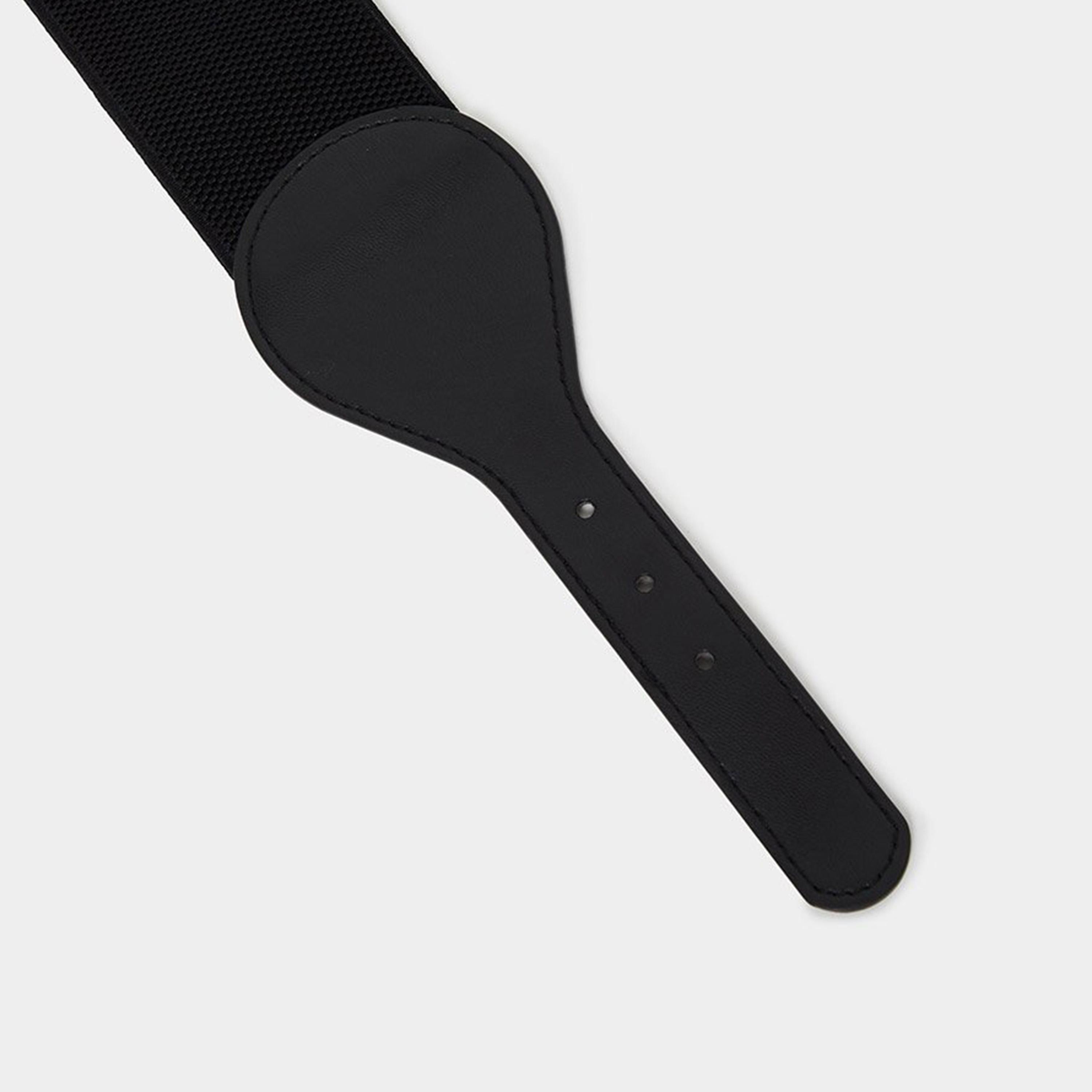 حزام مطاطي مع تفاصيل إبزيم مُنمق-women-clothingaccessories-belts-image-4