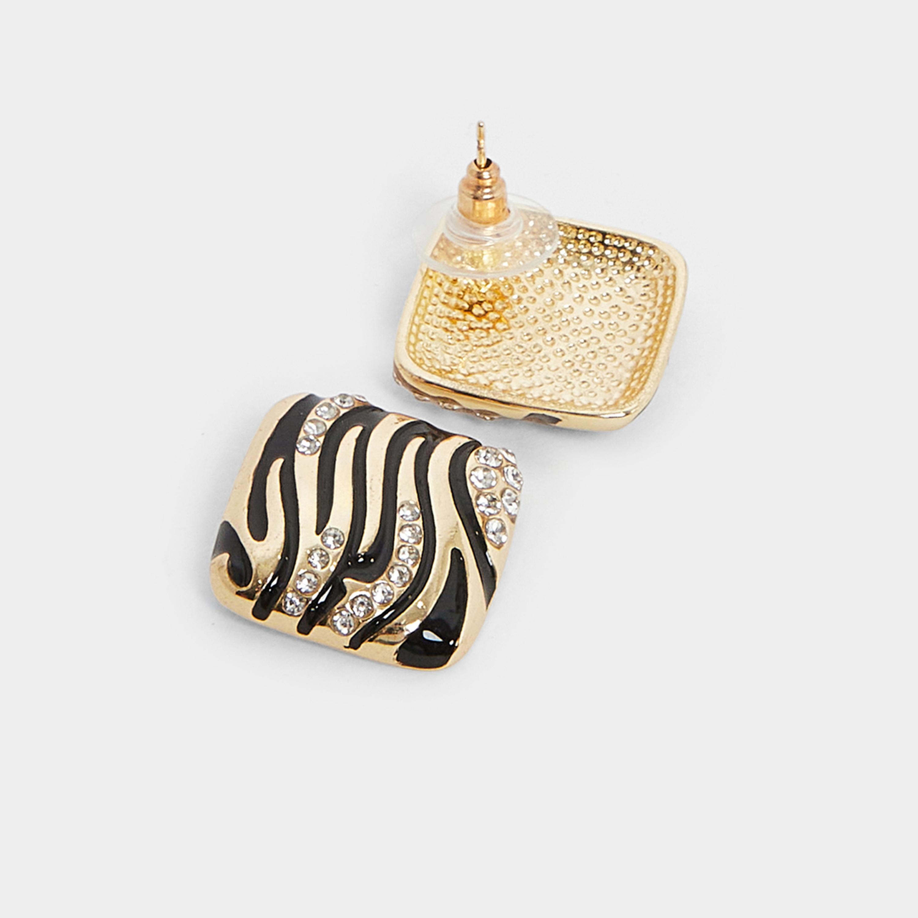 Styli Embellished Square Shaped Dangle Earrings-women-watchesandjewellery-jewellery-earrings-image-3