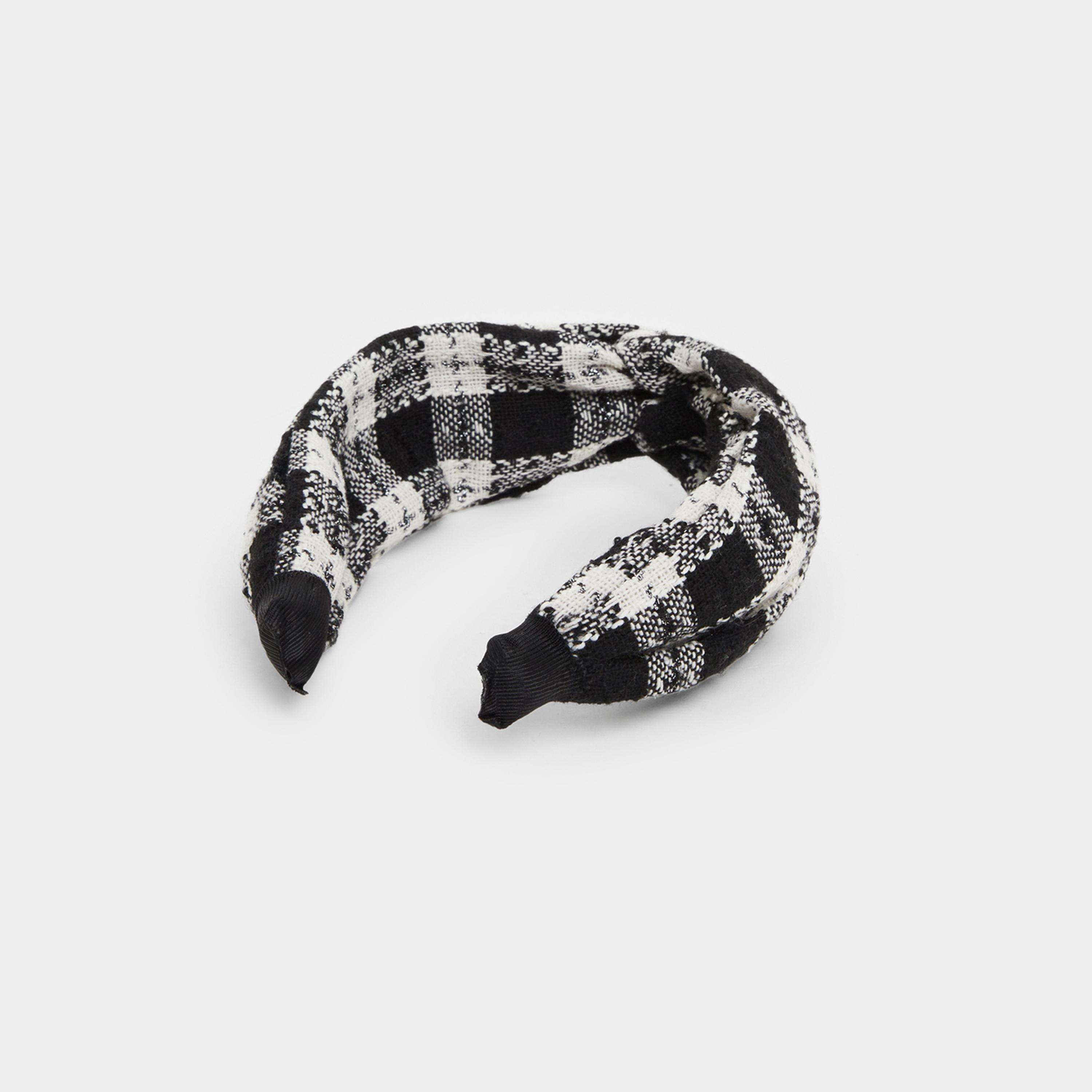 Styli Checked Knot Detail Headband-women-hairaccessories-bands-image-3