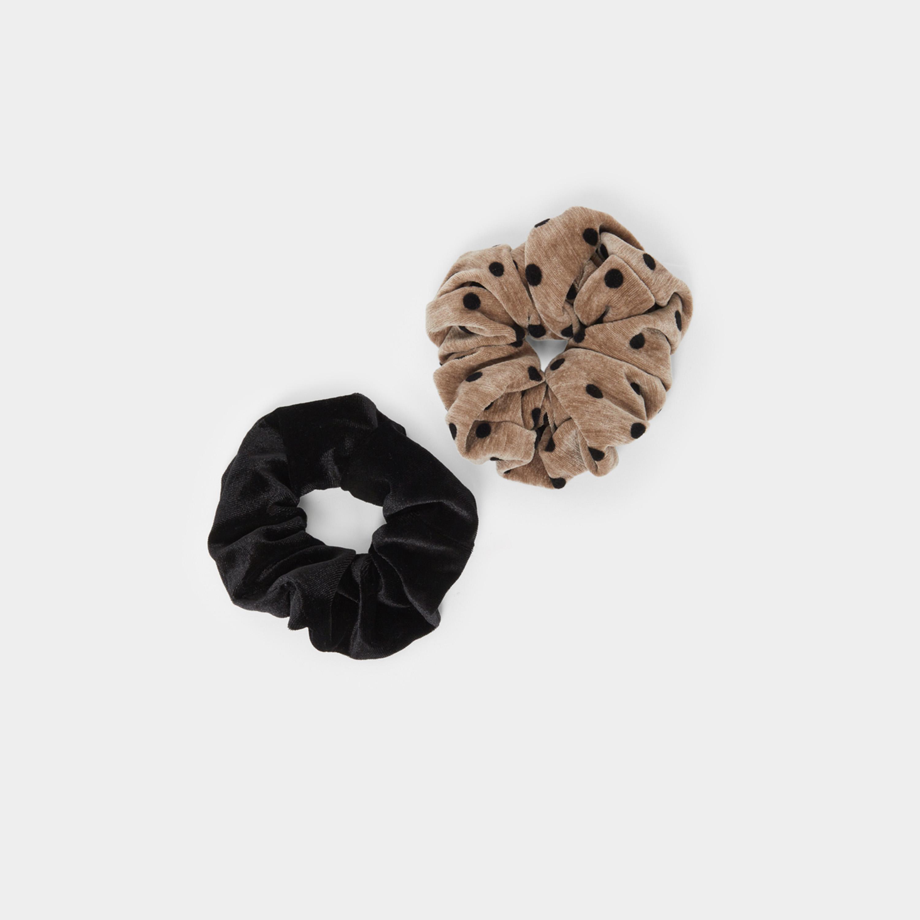 Styli Set of 2 - Solid and Printed Scrunchies-women-hairaccessories-scrunchies-image-1