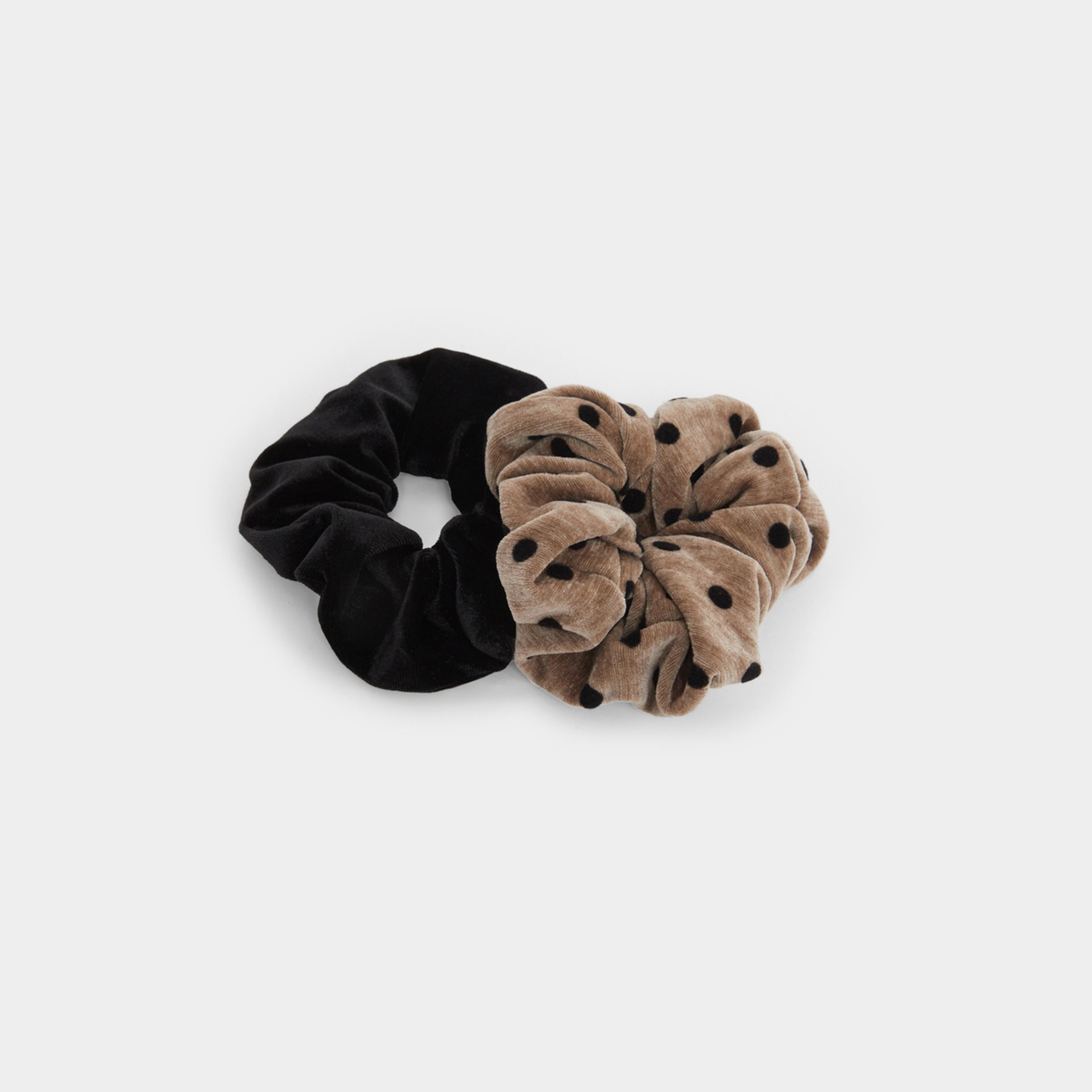 Styli Set of 2 - Solid and Printed Scrunchies-women-hairaccessories-scrunchies-image-3
