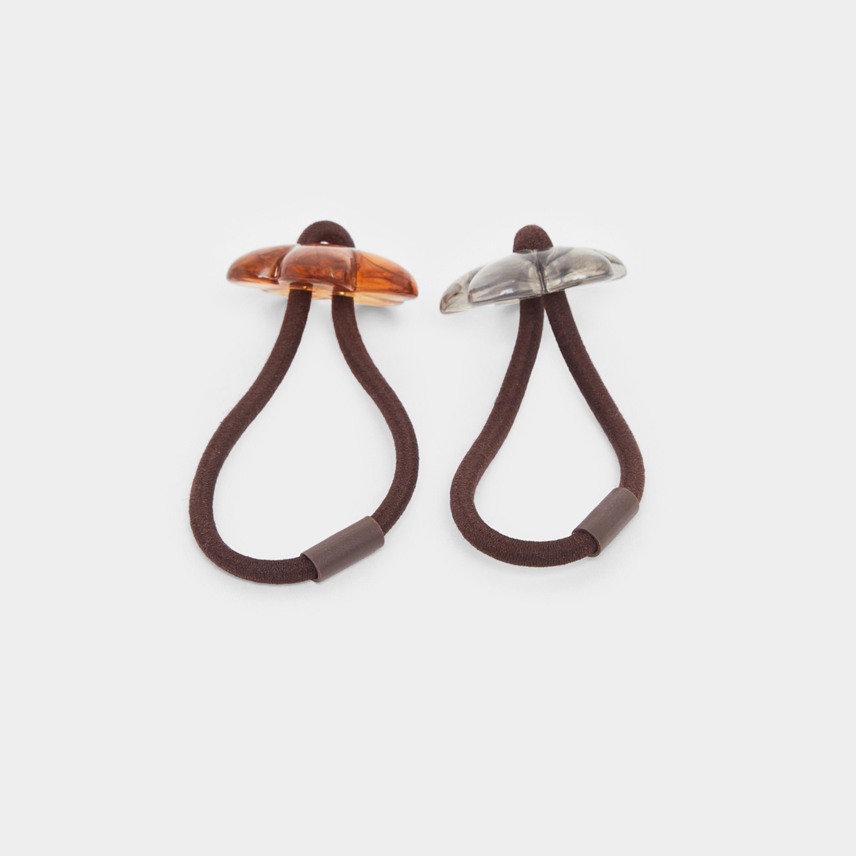 Styli Set of 2 - Flower Hair Ties-women-hairaccessories-bands-image-3