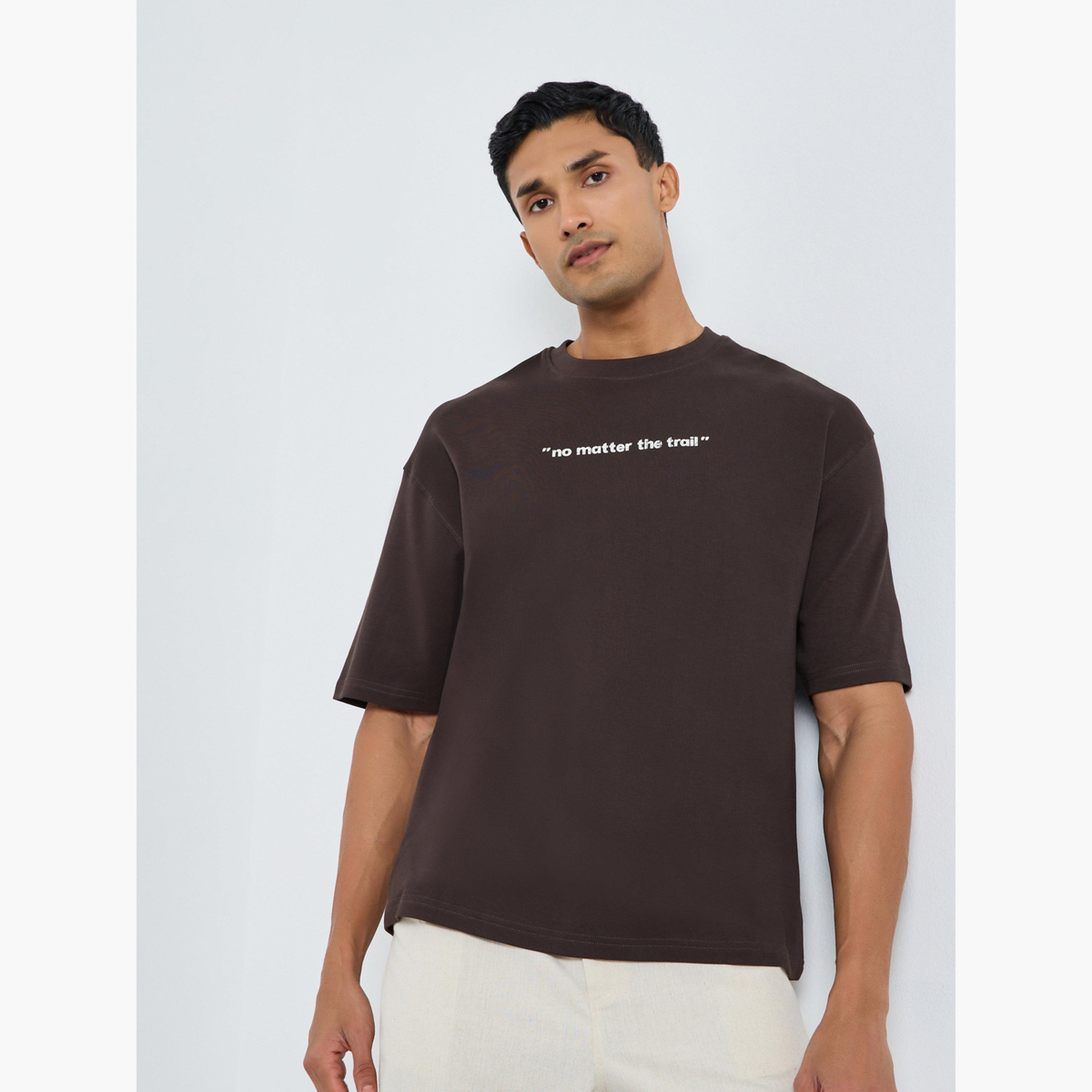 Styli Men Oversized Back Slogan Print T-Shirt-men-clothing-tshirtsandpolos-tshirts-image-1