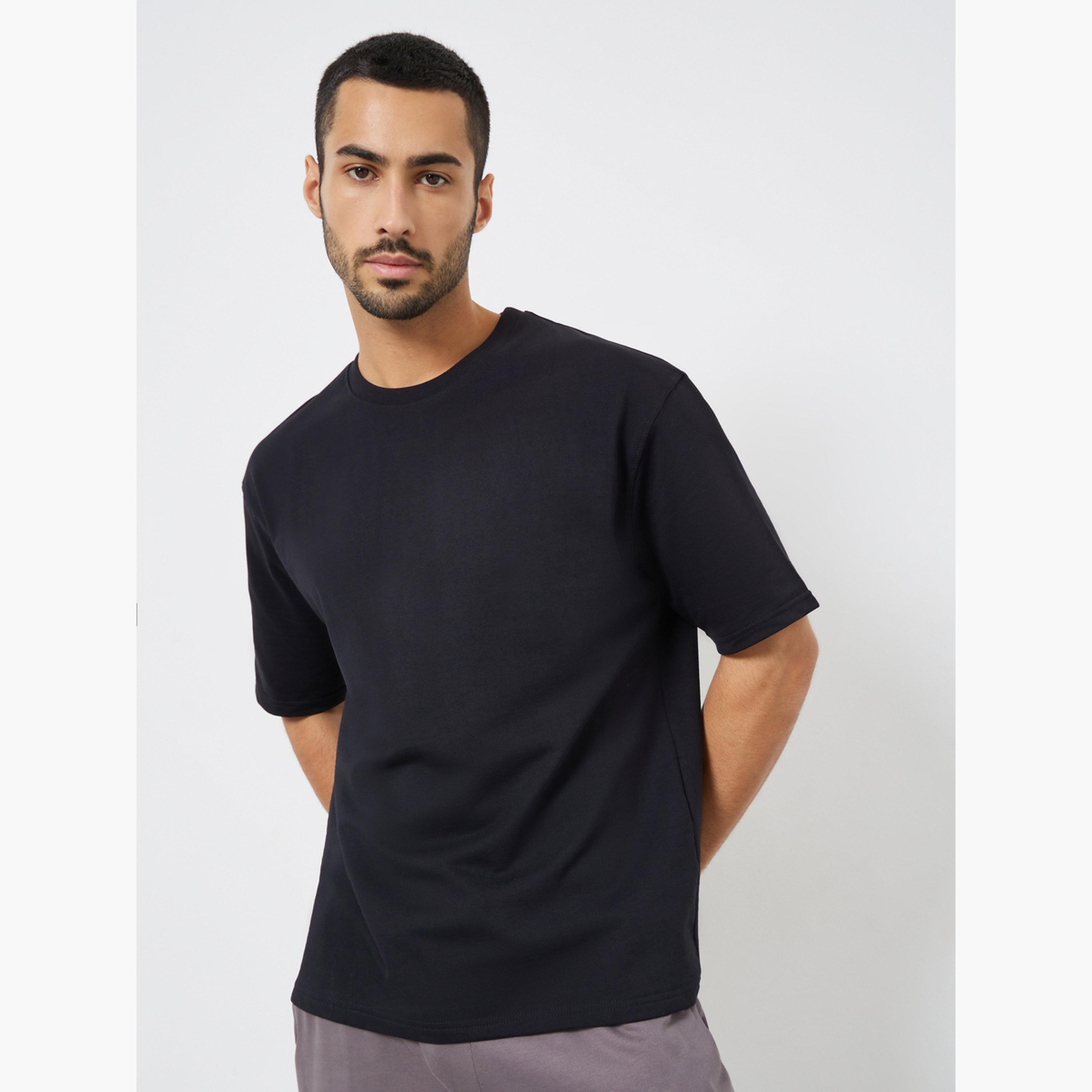 Styli Men Black Graphic Print Oversized T-Shirt-men-clothing-tshirtsandpolos-tshirts-image-1