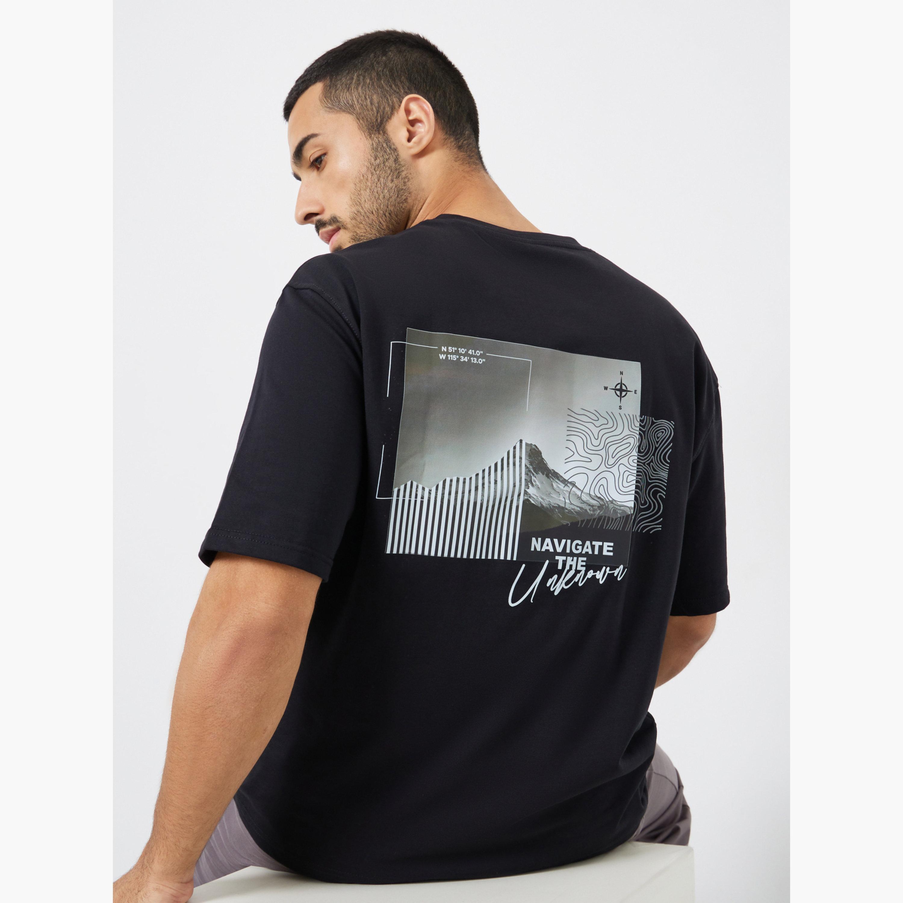 Styli Men Black Graphic Print Oversized T-Shirt-men-clothing-tshirtsandpolos-tshirts-image-3