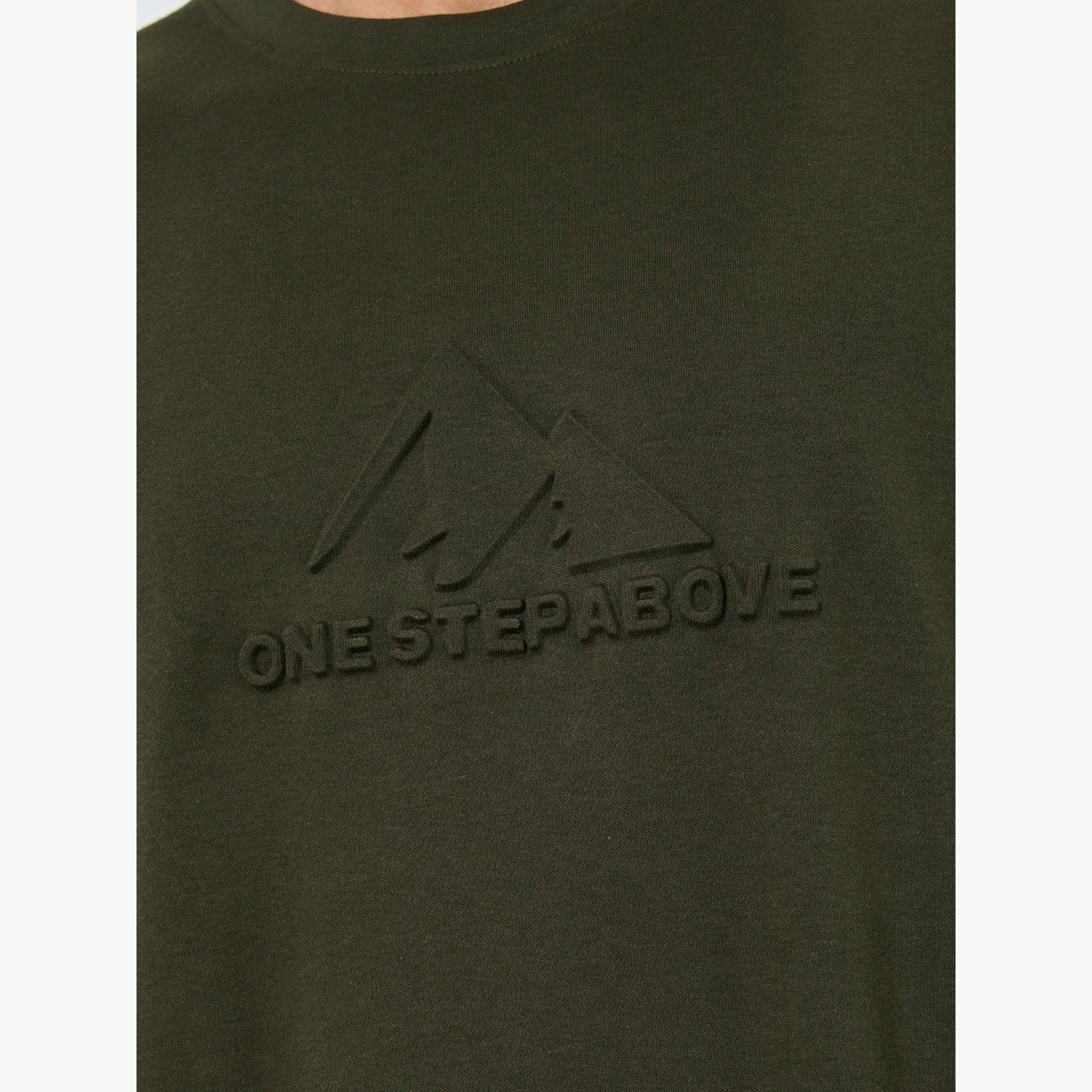 Styli Men Olive Graphic Embossed Oversized T-Shirt-men-clothing-tshirtsandpolos-tshirts-image-4