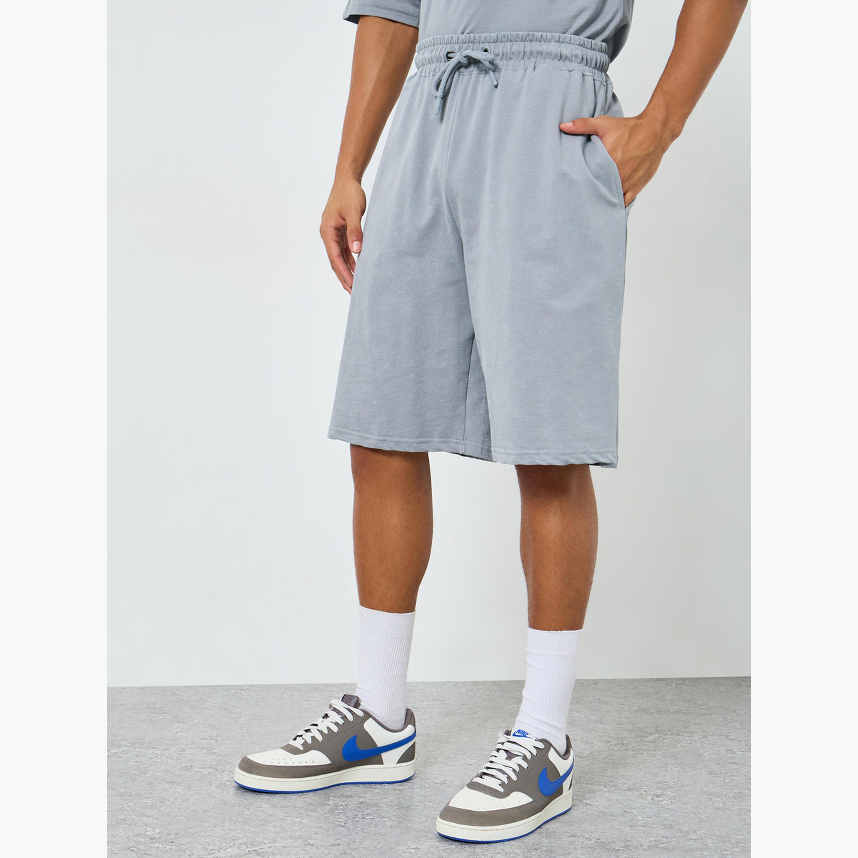Styli Men Oversized Cut and Sew Panel T-Shirt and Shorts Co-Ords-men-clothing-coordsets-image-4