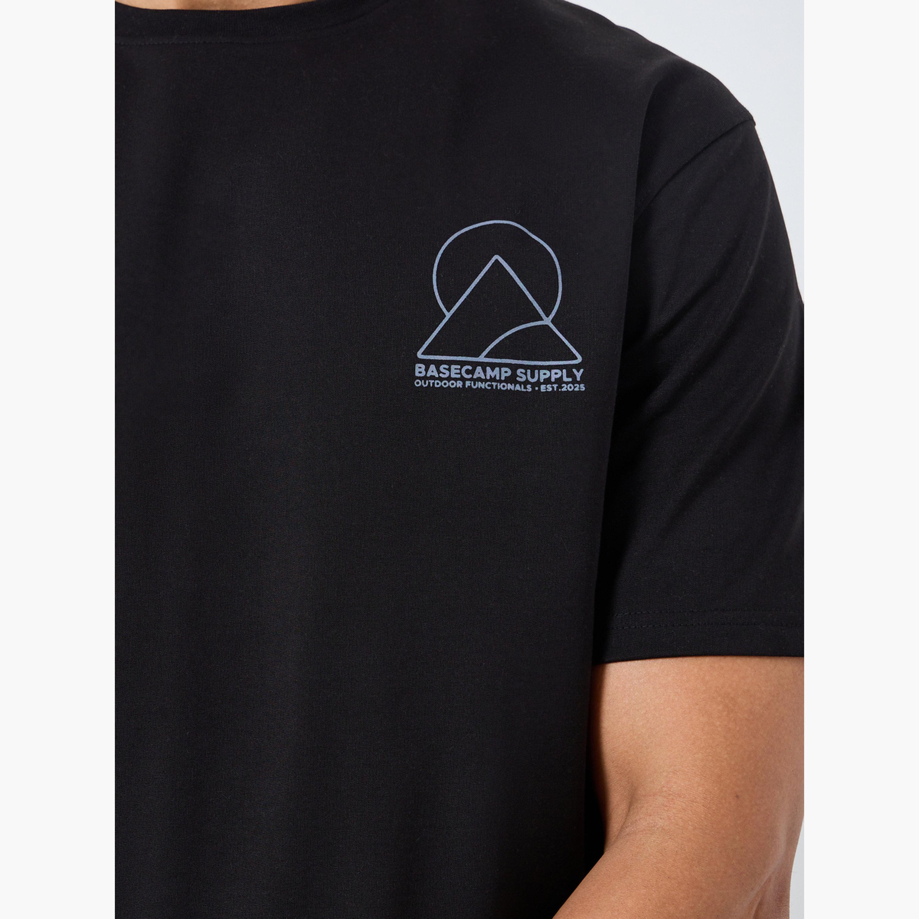 Styli Men Black Short Sleeve T-Shirt and Shorts Co-Ords-men-clothing-coordsets-image-3